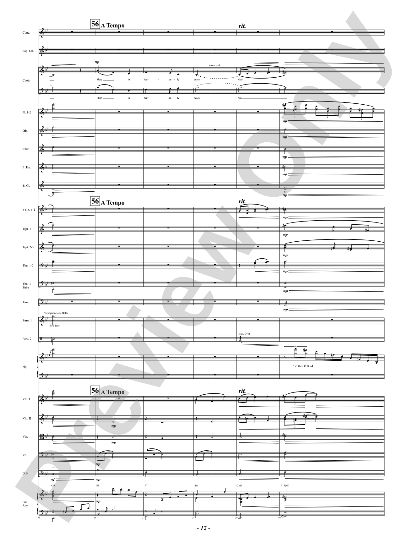 Silent Night: Full Orchestra Conductor Score & Parts