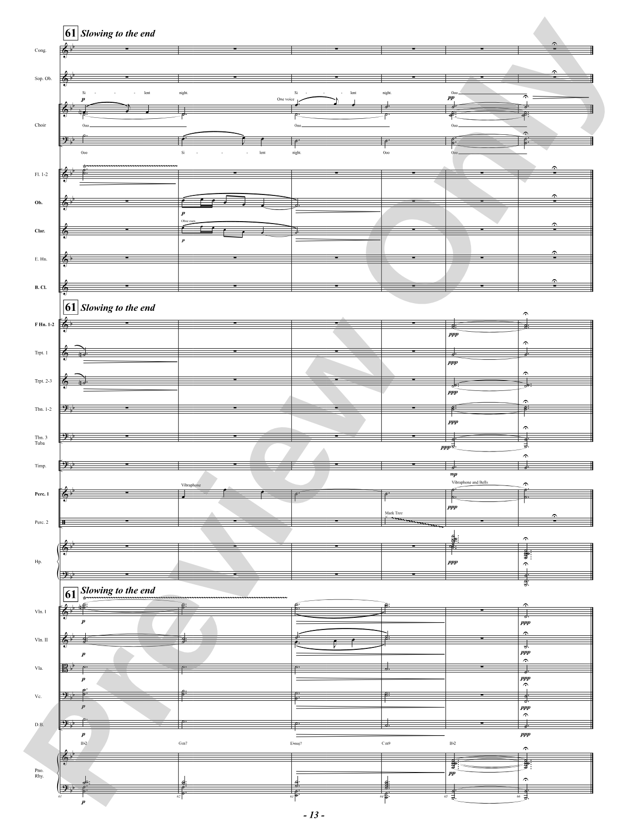 Silent Night: Full Orchestra Conductor Score & Parts