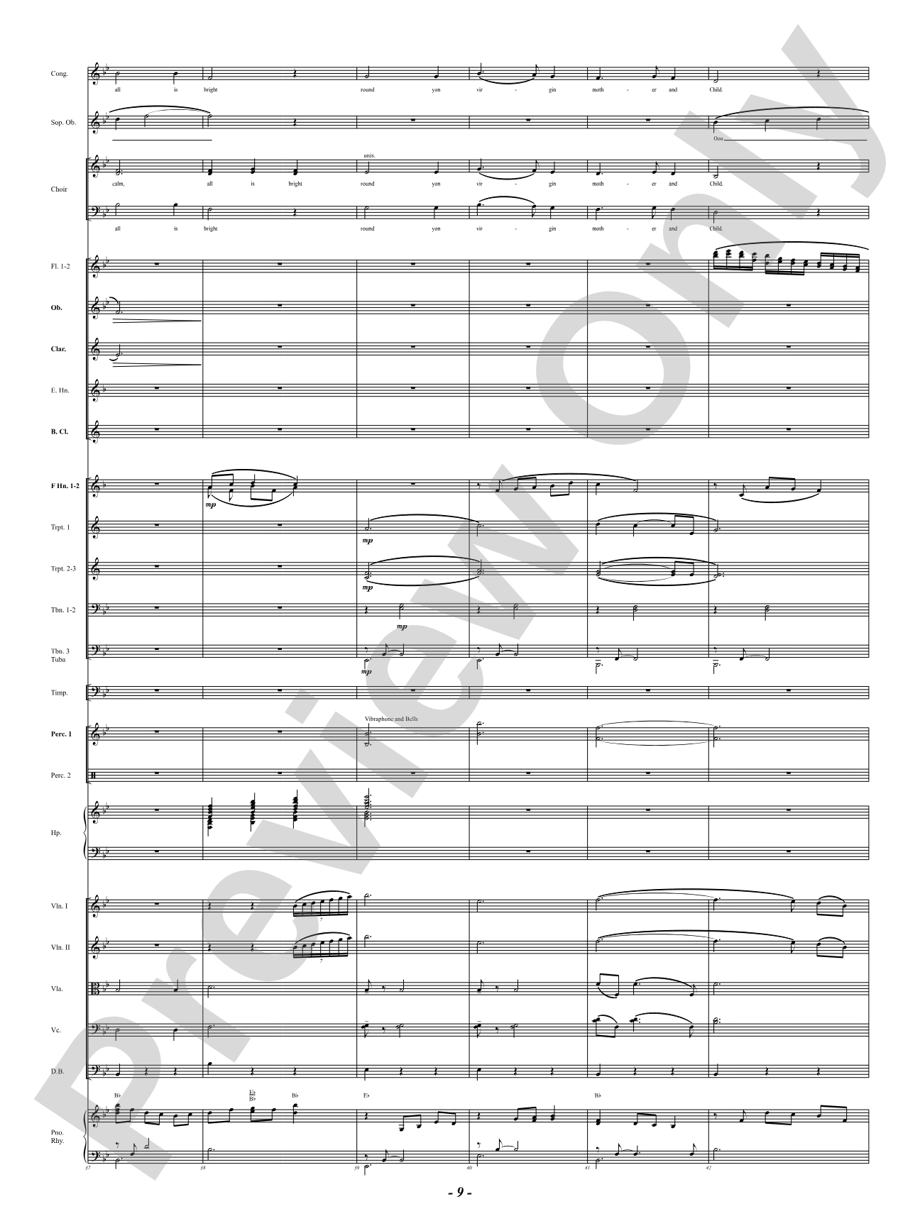 Silent Night: Full Orchestra Conductor Score & Parts