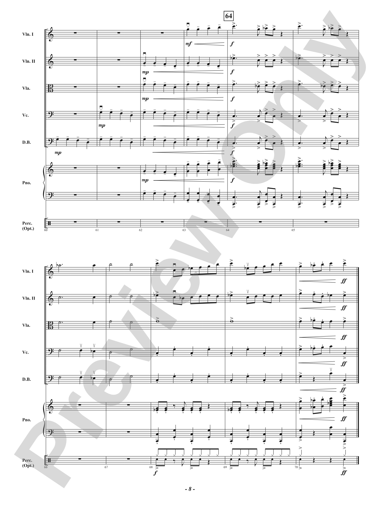 A Minor Holiday Celebration - For String Orchestra: String Orchestra Conductor Score & Parts