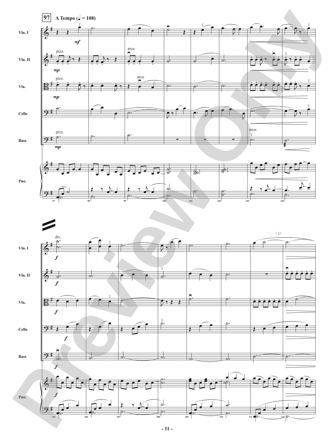 Dancing with the Rainfall: String Orchestra Conductor Score & Parts