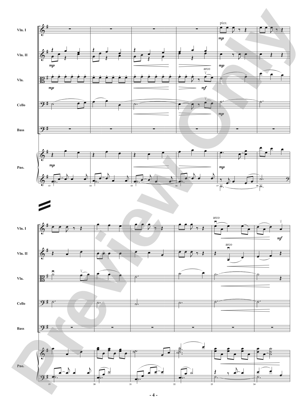 Dancing with the Rainfall: String Orchestra Conductor Score & Parts
