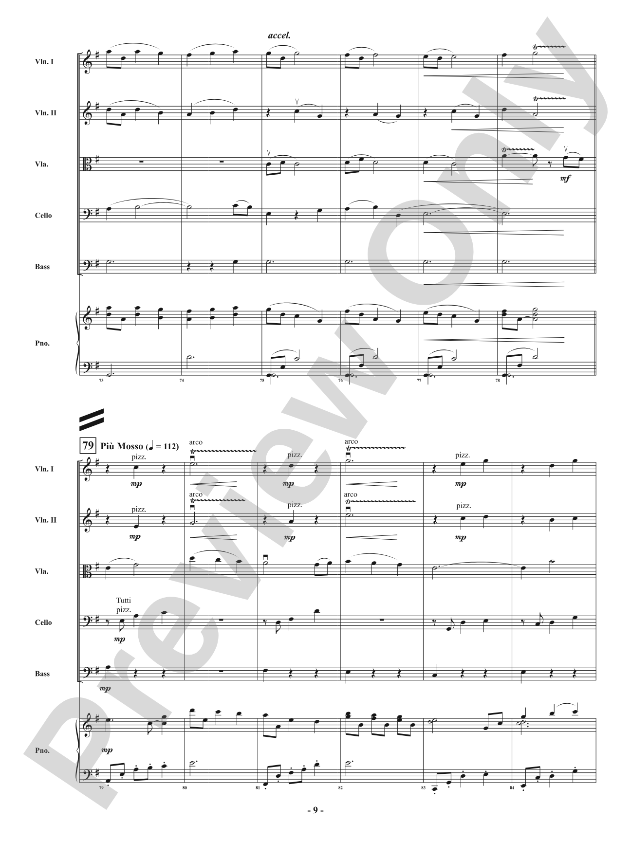 Dancing with the Rainfall: String Orchestra Conductor Score & Parts