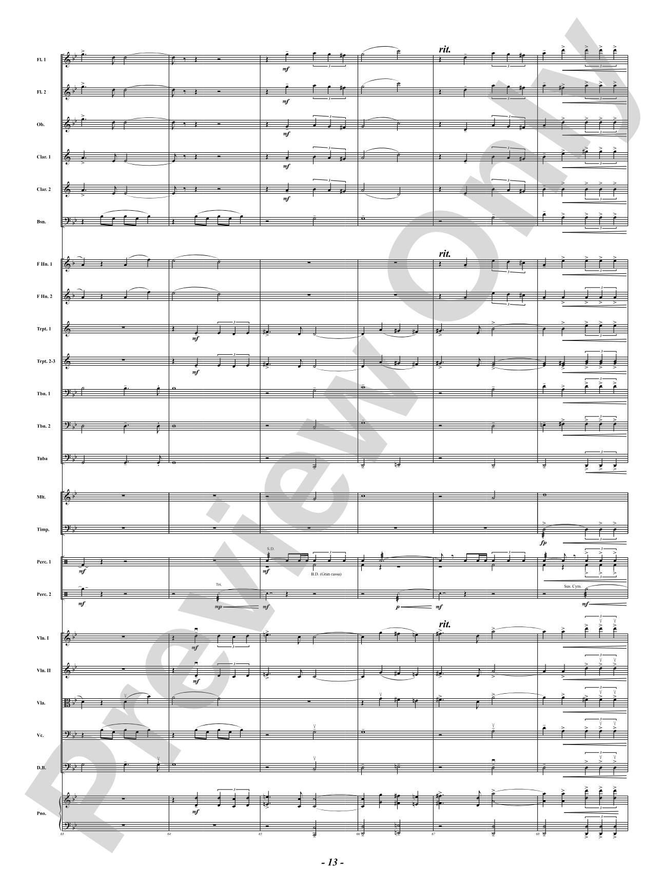 Heroes Arise: Full Orchestra Conductor Score & Parts