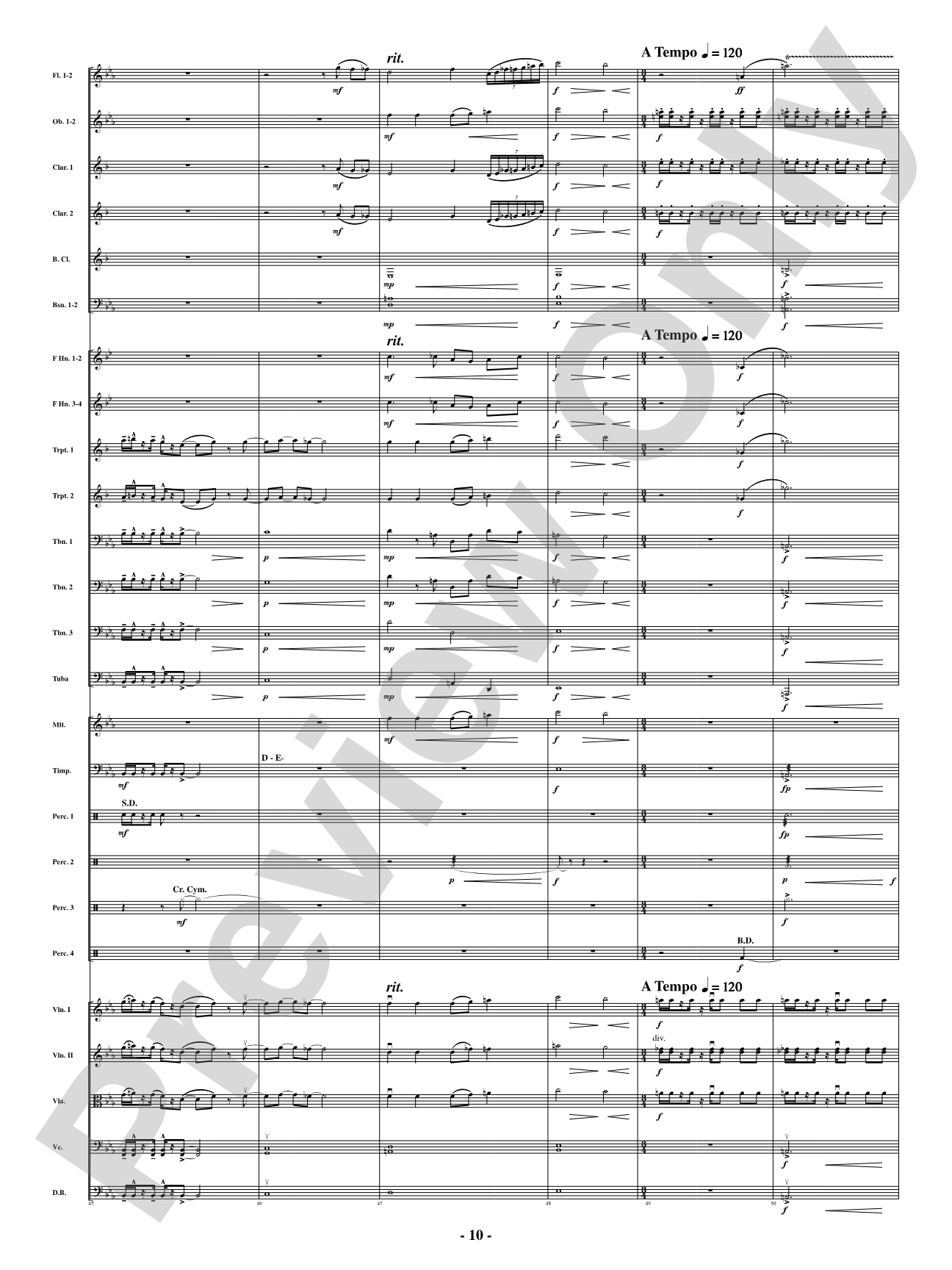 Southbound Rider: Full Orchestra Conductor Score & Parts