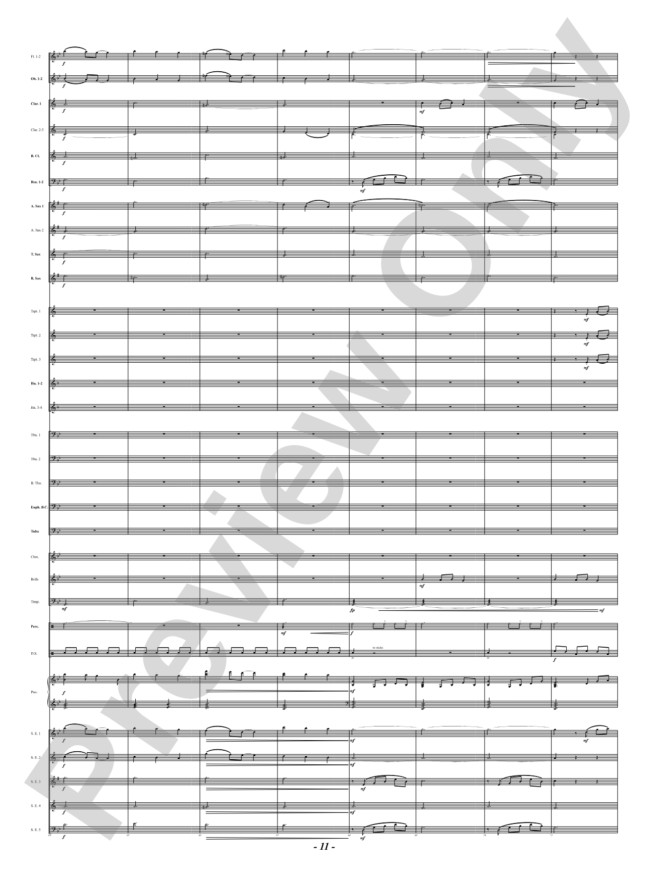 Ukrainian Bell Carol (Featuring a Small Woodwind Ensemble or Piano with Band): Concert Band Conductor Score & Parts