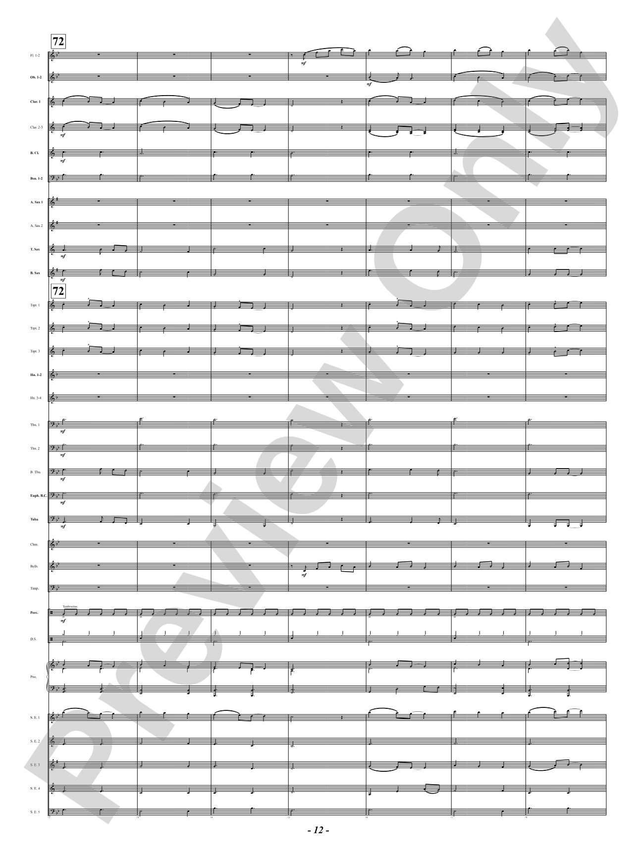 Ukrainian Bell Carol (Featuring a Small Woodwind Ensemble or Piano with Band): Concert Band Conductor Score & Parts