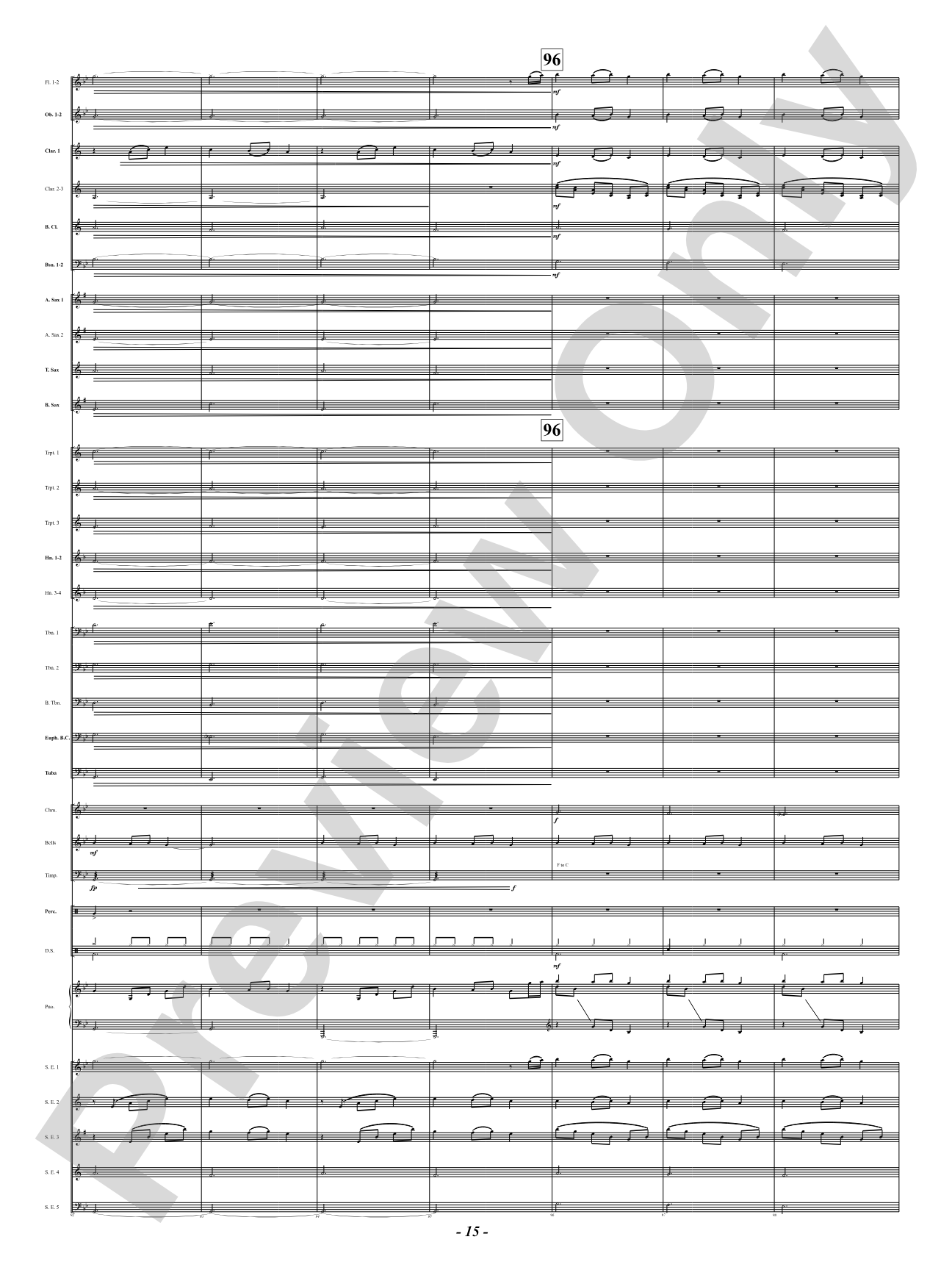 Ukrainian Bell Carol (Featuring a Small Woodwind Ensemble or Piano with Band): Concert Band Conductor Score & Parts