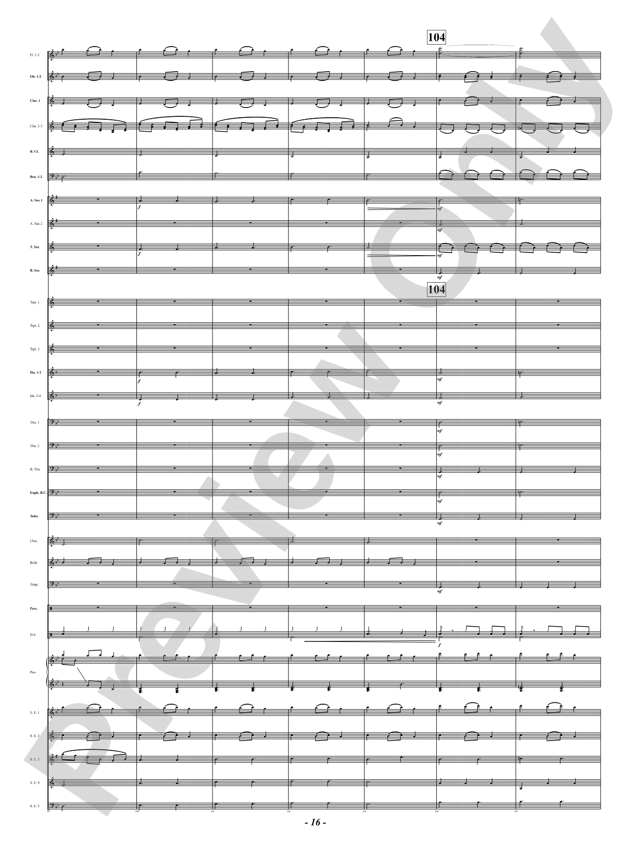 Ukrainian Bell Carol (Featuring a Small Woodwind Ensemble or Piano with Band): Concert Band Conductor Score & Parts