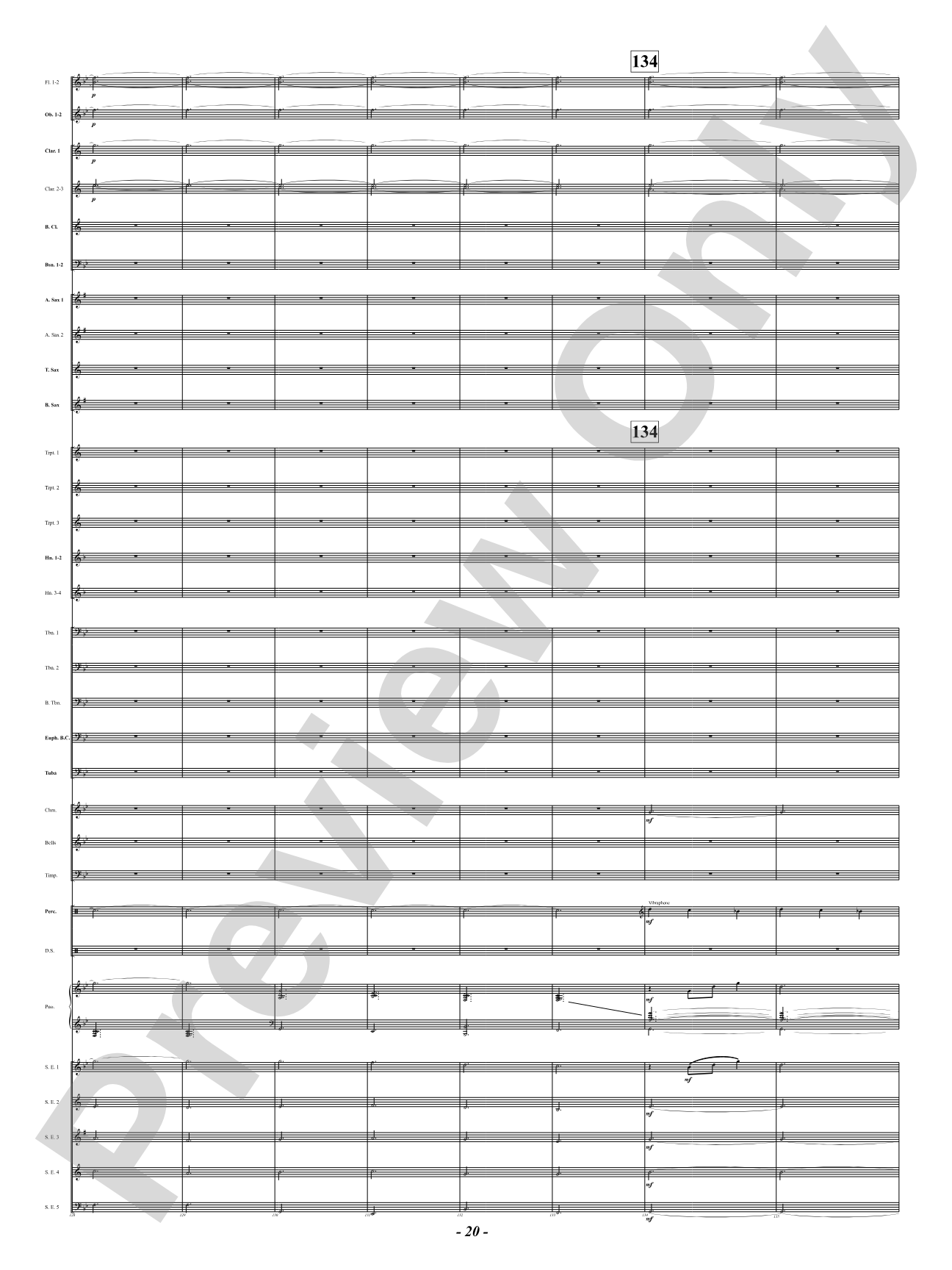 Ukrainian Bell Carol (Featuring a Small Woodwind Ensemble or Piano with Band): Concert Band Conductor Score & Parts