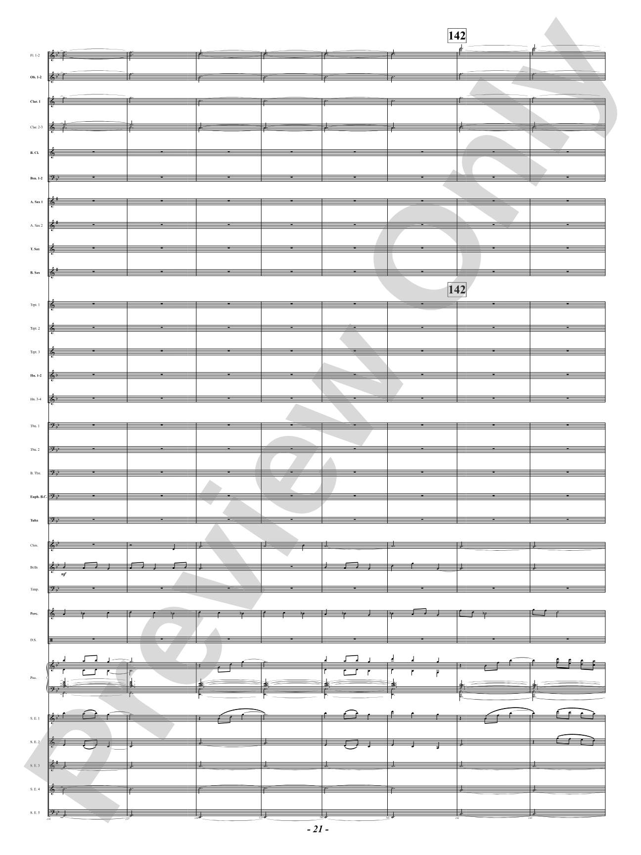 Ukrainian Bell Carol (Featuring a Small Woodwind Ensemble or Piano with Band): Concert Band Conductor Score & Parts