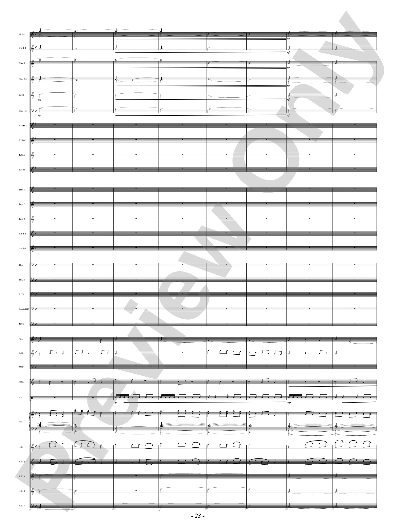 Ukrainian Bell Carol (Featuring a Small Woodwind Ensemble or Piano with Band): Concert Band Conductor Score & Parts