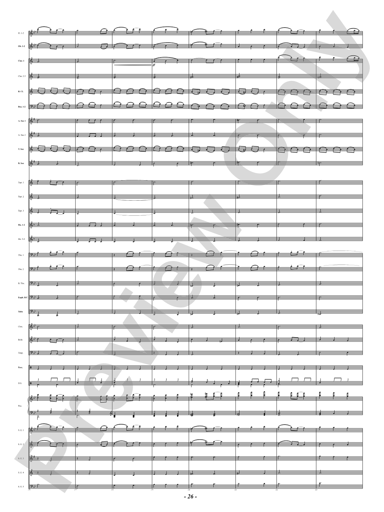 Ukrainian Bell Carol (Featuring a Small Woodwind Ensemble or Piano with Band): Concert Band Conductor Score & Parts