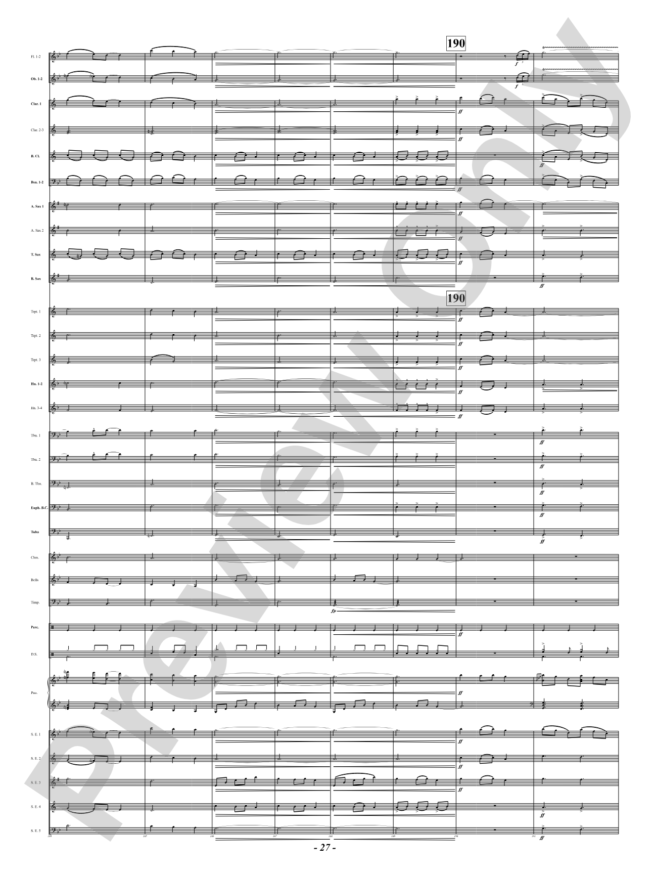 Ukrainian Bell Carol (Featuring a Small Woodwind Ensemble or Piano with Band): Concert Band Conductor Score & Parts