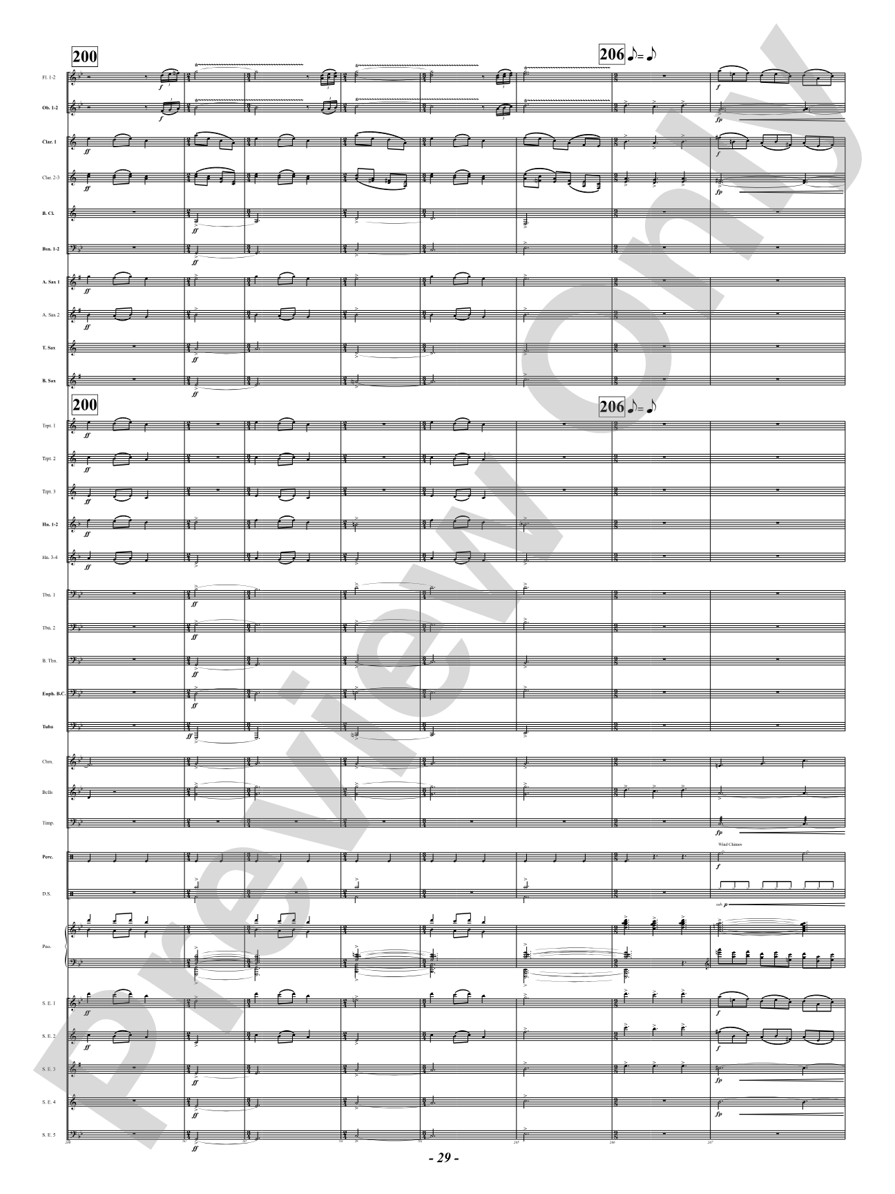 Ukrainian Bell Carol (Featuring a Small Woodwind Ensemble or Piano with Band): Concert Band Conductor Score & Parts