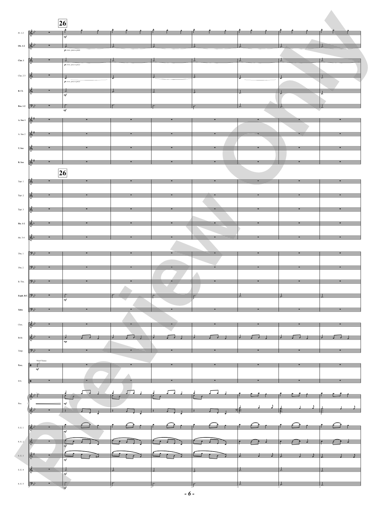 Ukrainian Bell Carol (Featuring a Small Woodwind Ensemble or Piano with Band): Concert Band Conductor Score & Parts