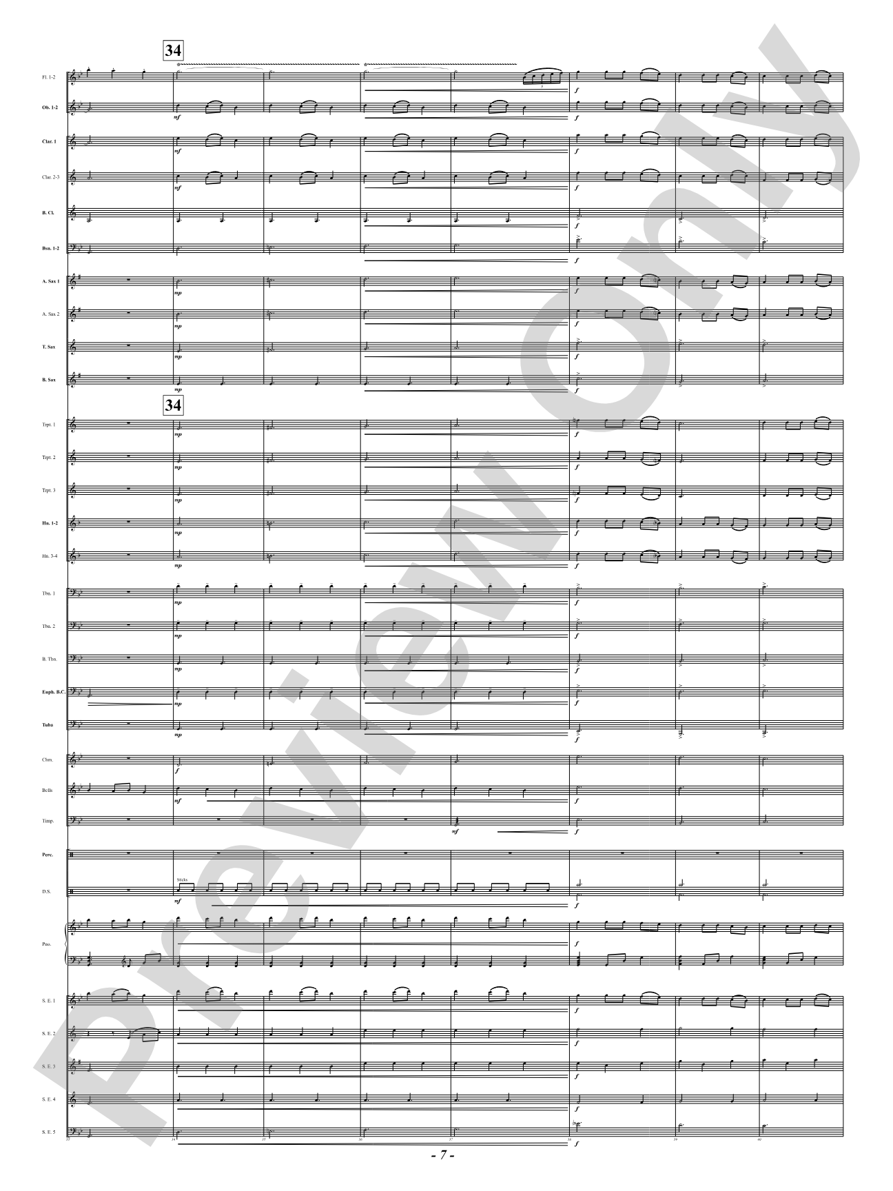 Ukrainian Bell Carol (Featuring a Small Woodwind Ensemble or Piano with Band): Concert Band Conductor Score & Parts