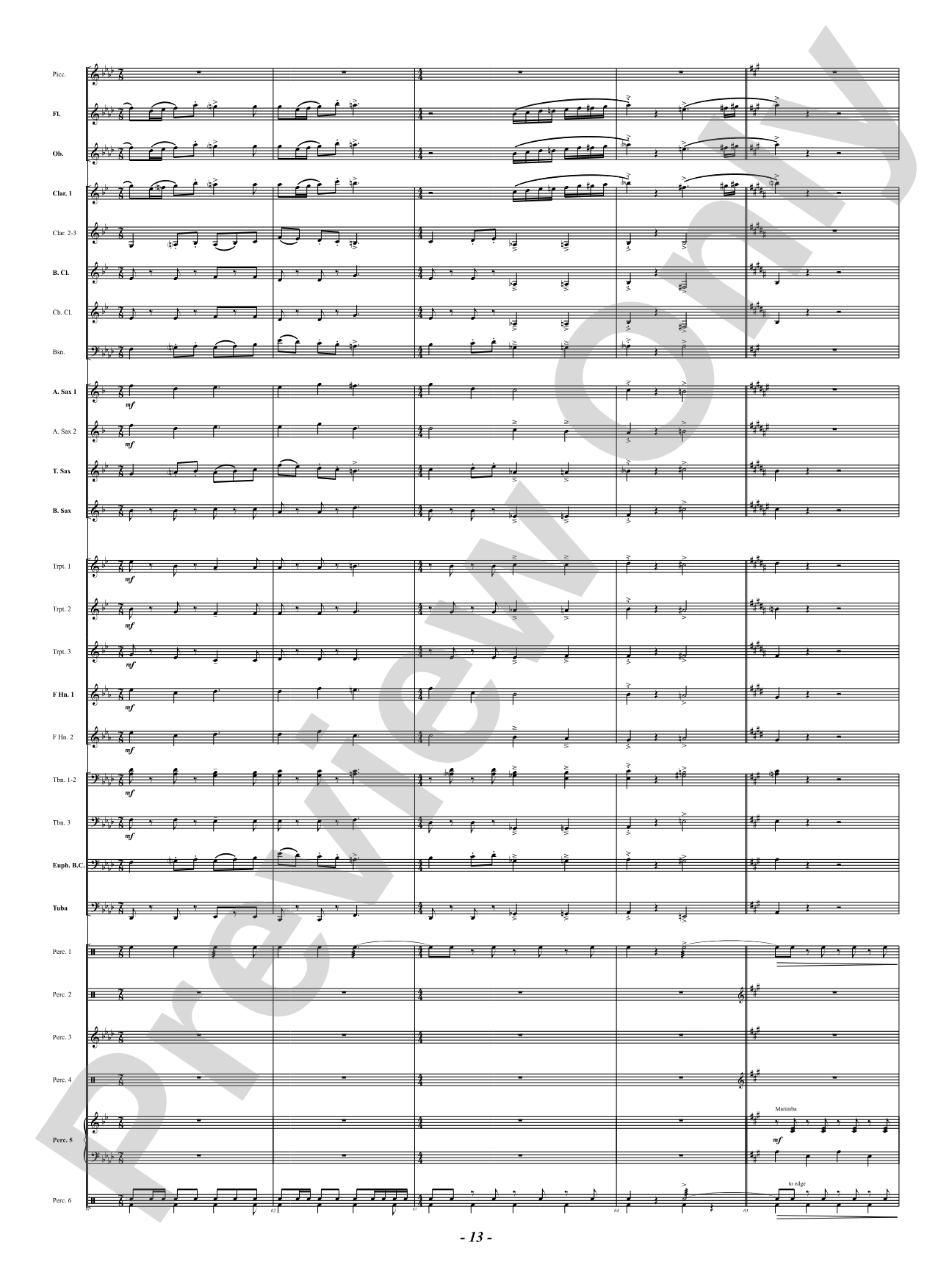 Se-SAW: Concert Band Conductor Score & Parts