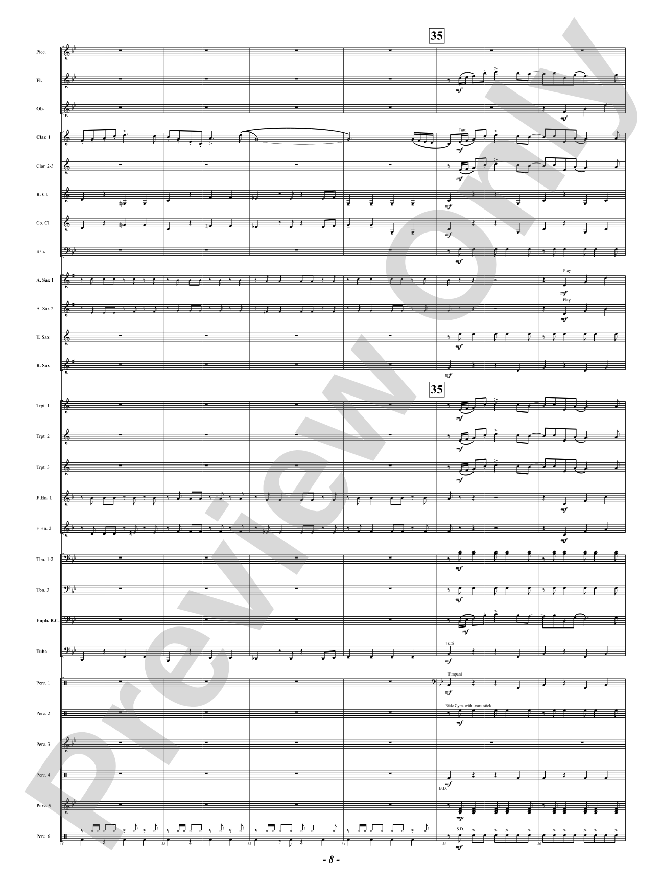 Se-SAW: Concert Band Conductor Score & Parts