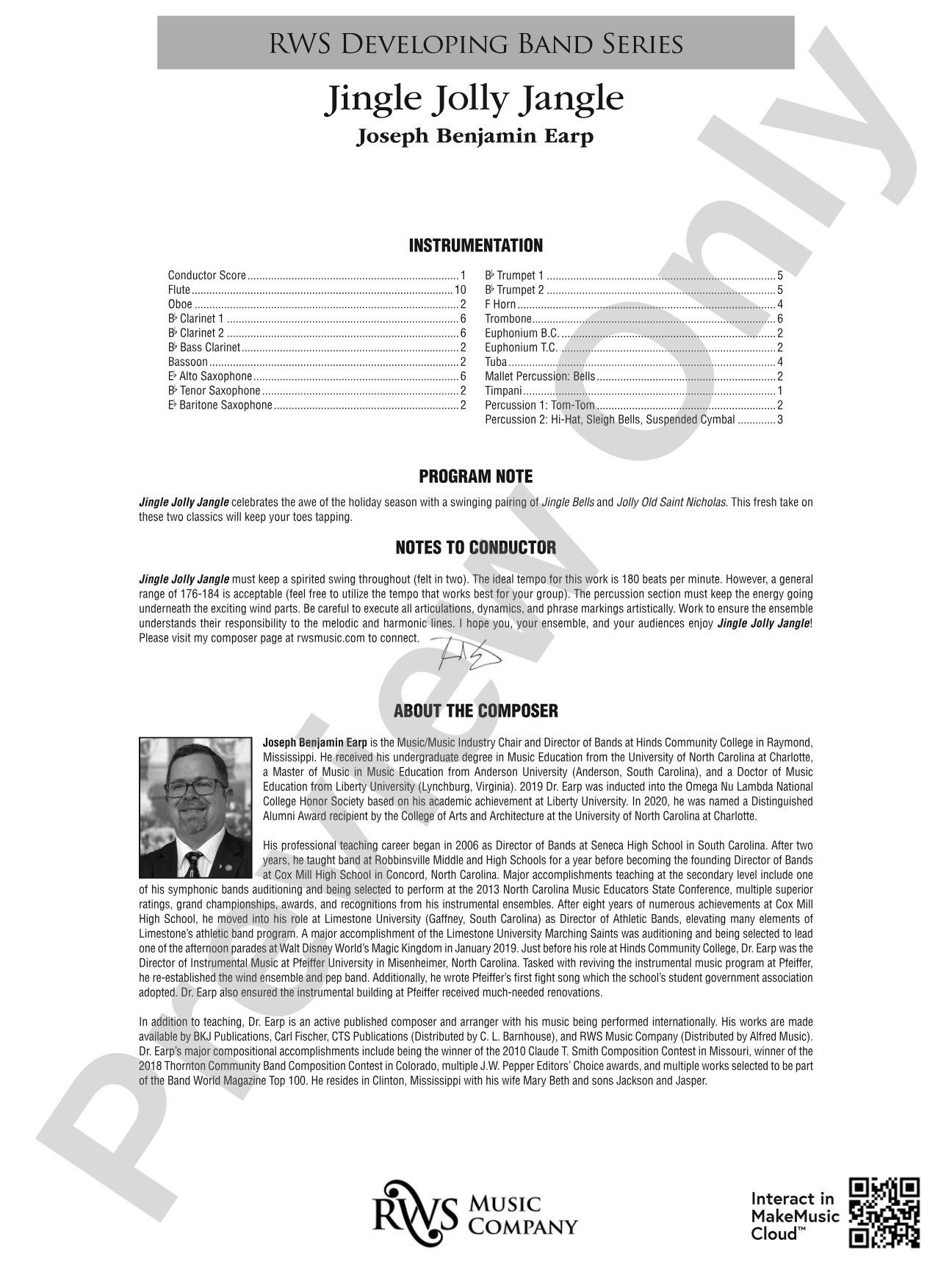 Jingle Jolly Jangle: Concert Band Conductor Score & Parts
