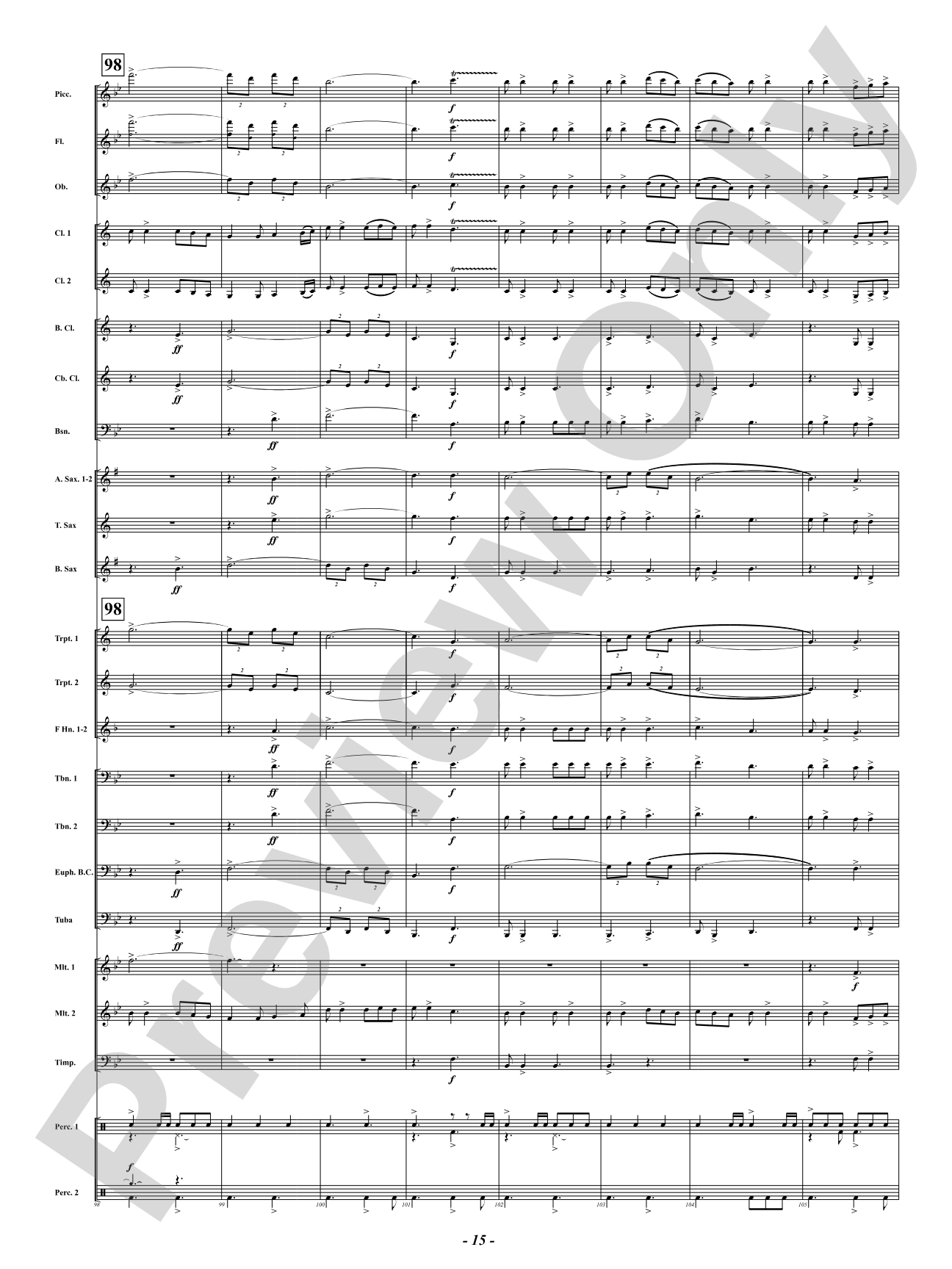 When Grace Shines Brightly - ("Amazing Grace"): Concert Band Conductor Score & Parts