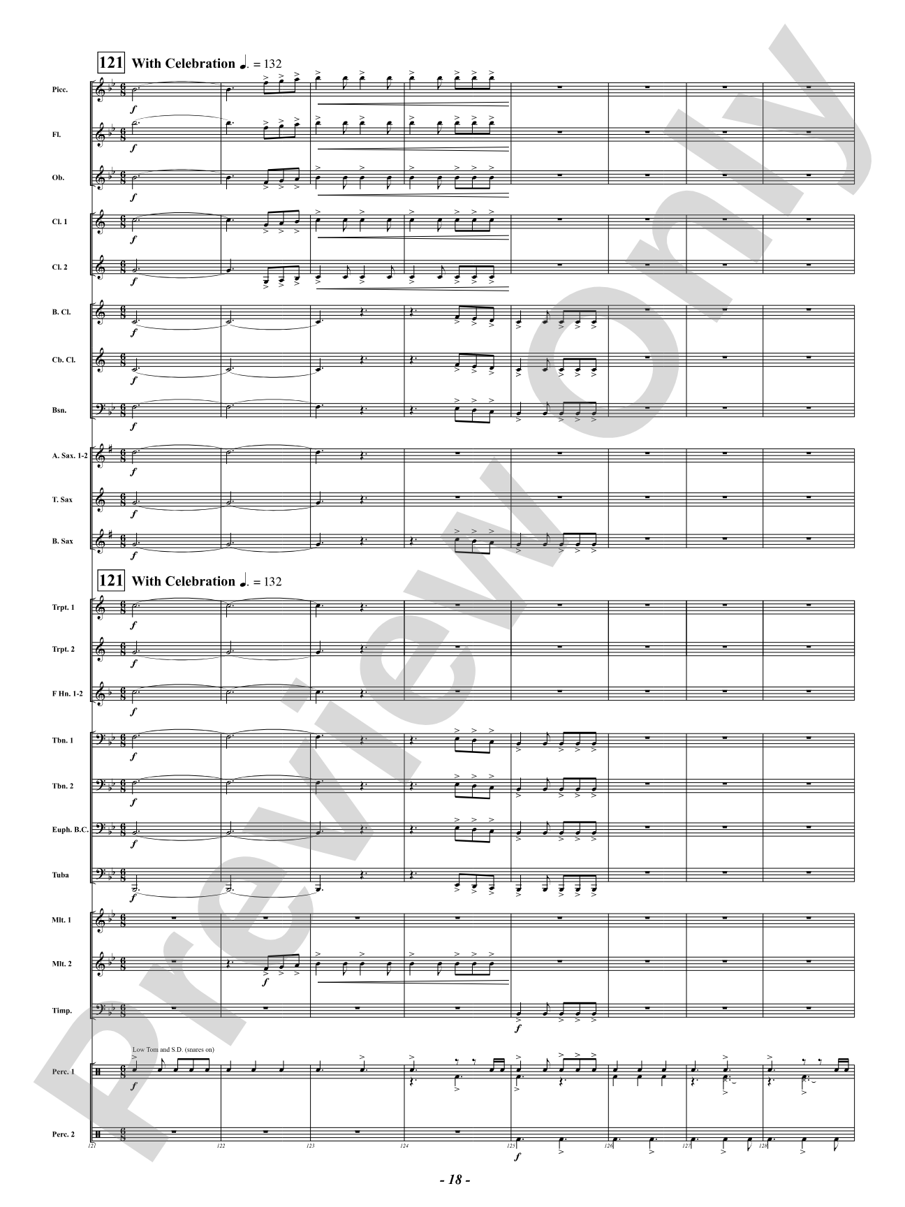 When Grace Shines Brightly - ("Amazing Grace"): Concert Band Conductor Score & Parts