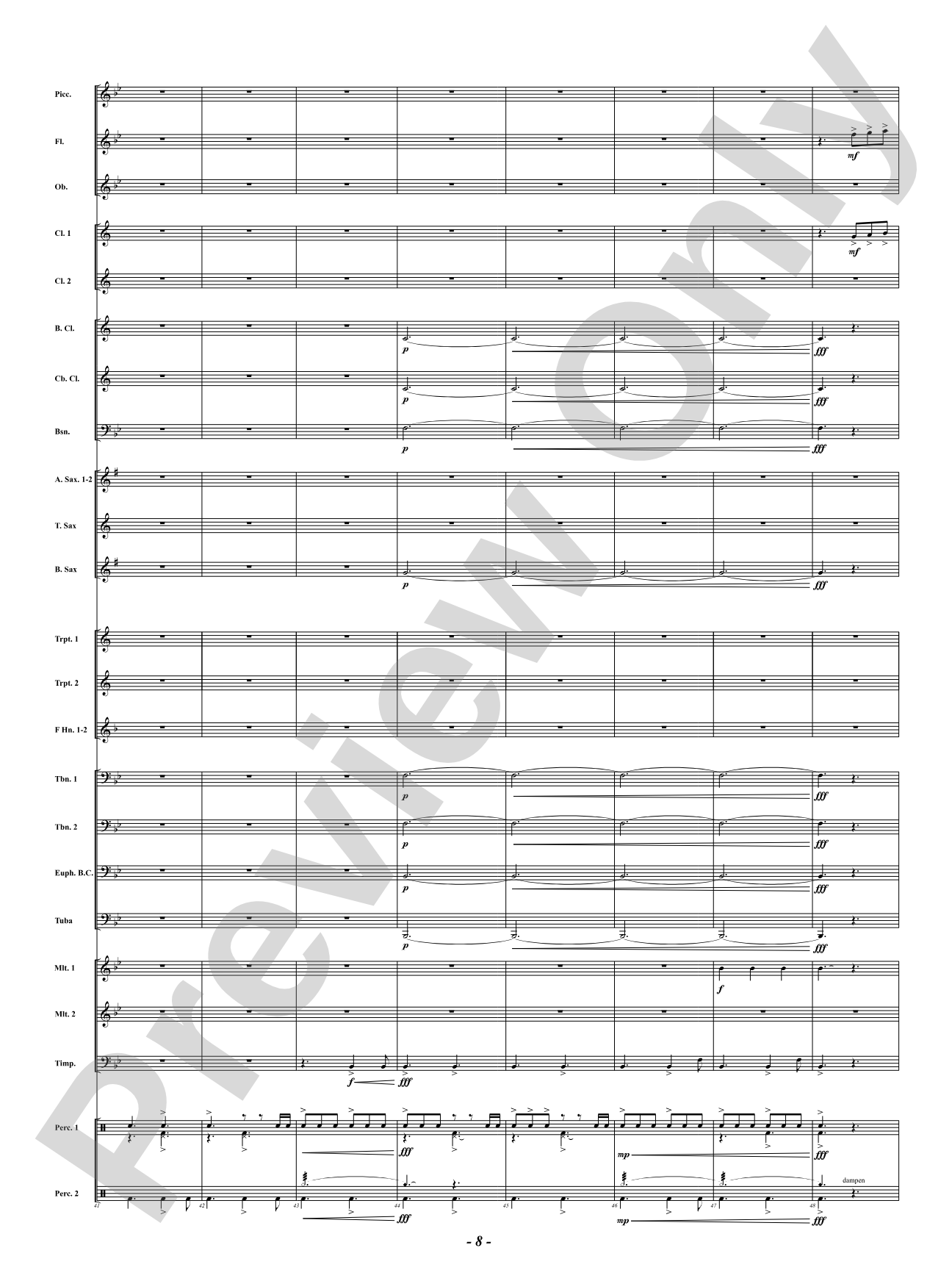 When Grace Shines Brightly - ("Amazing Grace"): Concert Band Conductor Score & Parts