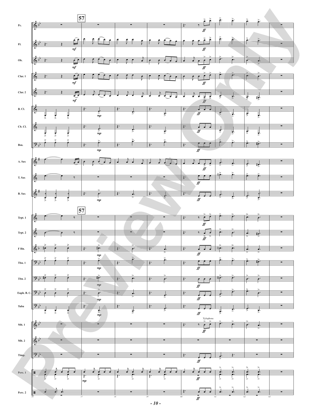 Red, White and Blue: Concert Band Conductor Score & Parts