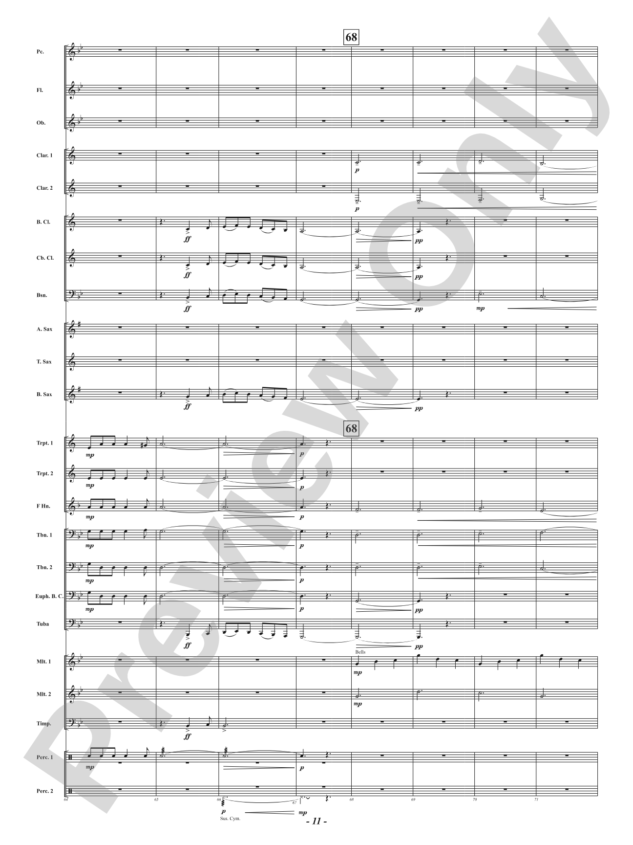 Red, White and Blue: Concert Band Conductor Score & Parts