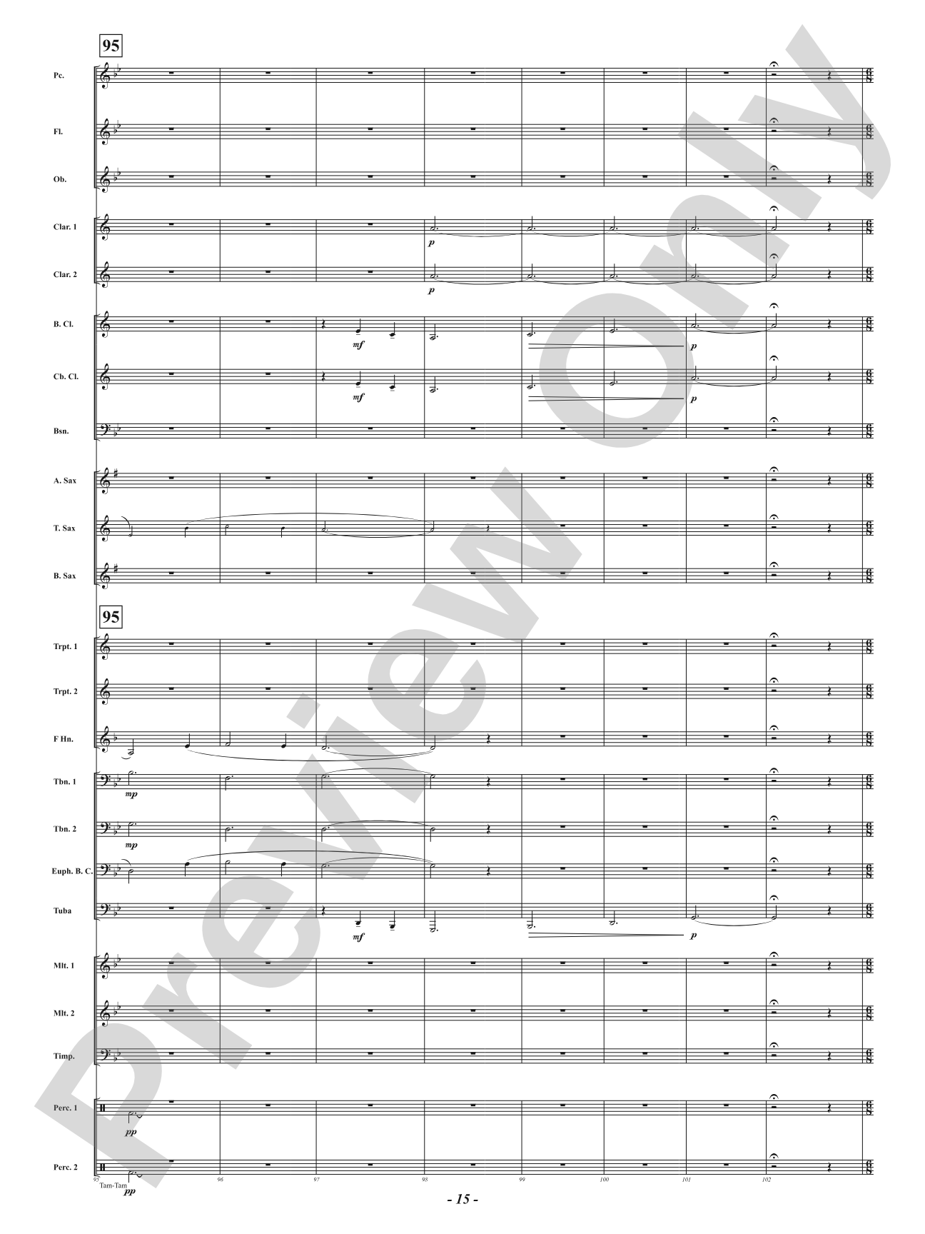 Red, White and Blue: Concert Band Conductor Score & Parts