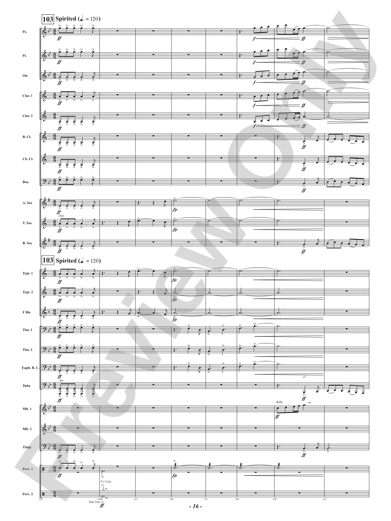 Red, White and Blue: Concert Band Conductor Score & Parts