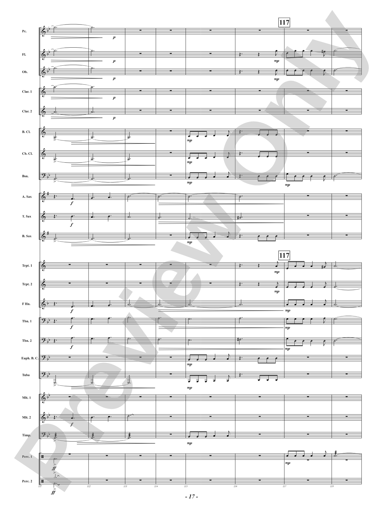 Red, White and Blue: Concert Band Conductor Score & Parts