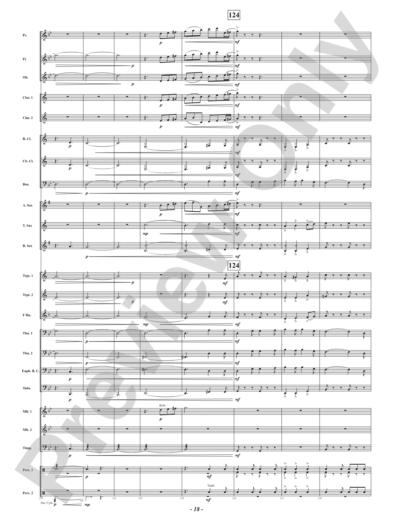 Red, White and Blue: Concert Band Conductor Score & Parts