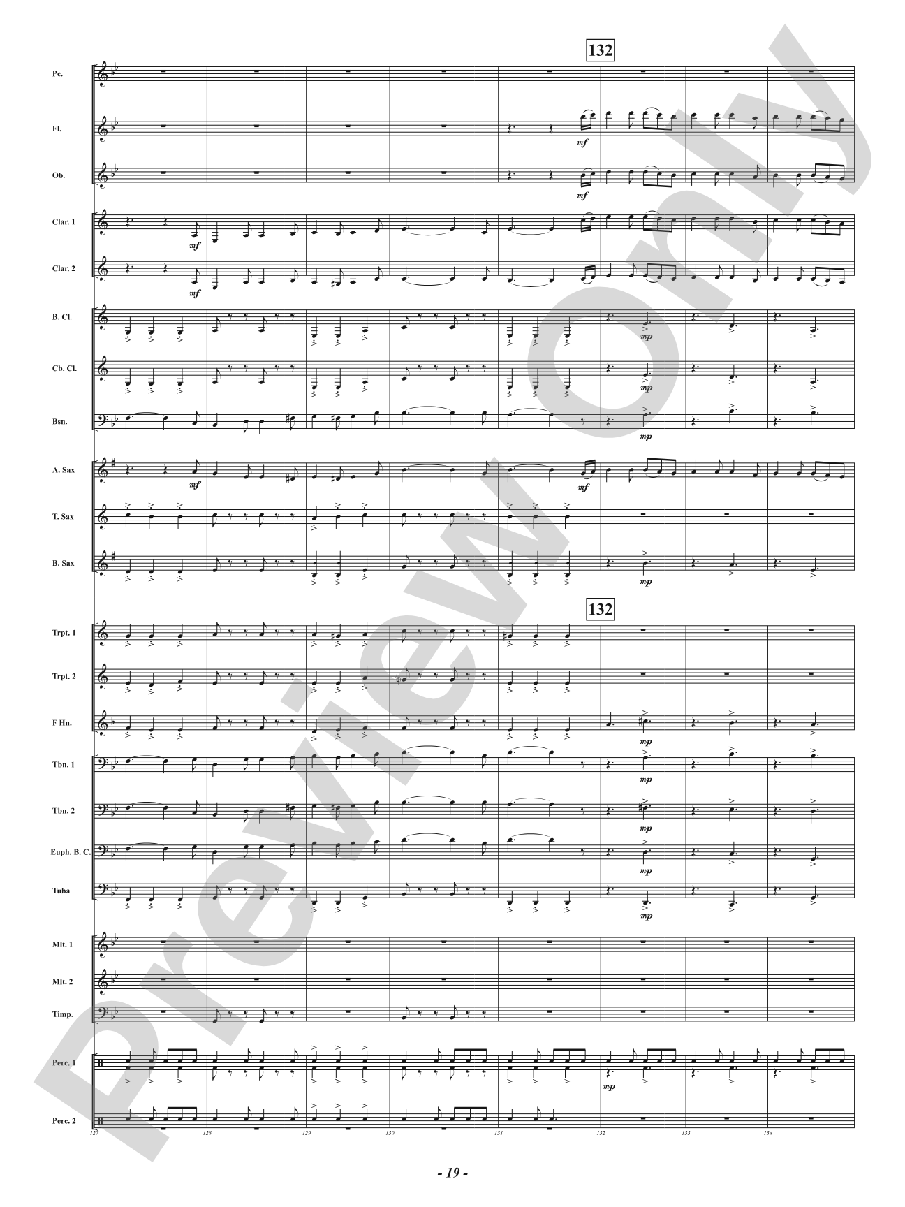 Red, White and Blue: Concert Band Conductor Score & Parts