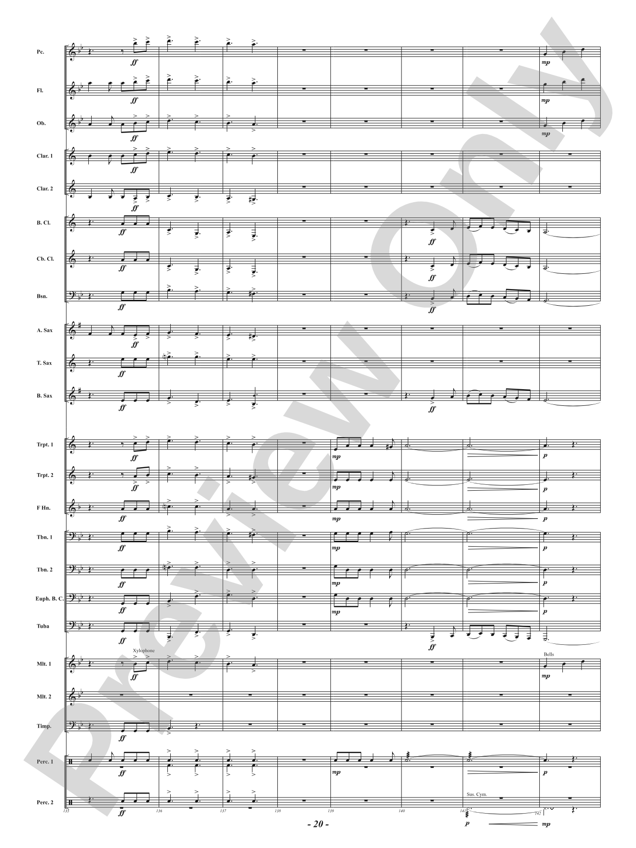 Red, White and Blue: Concert Band Conductor Score & Parts