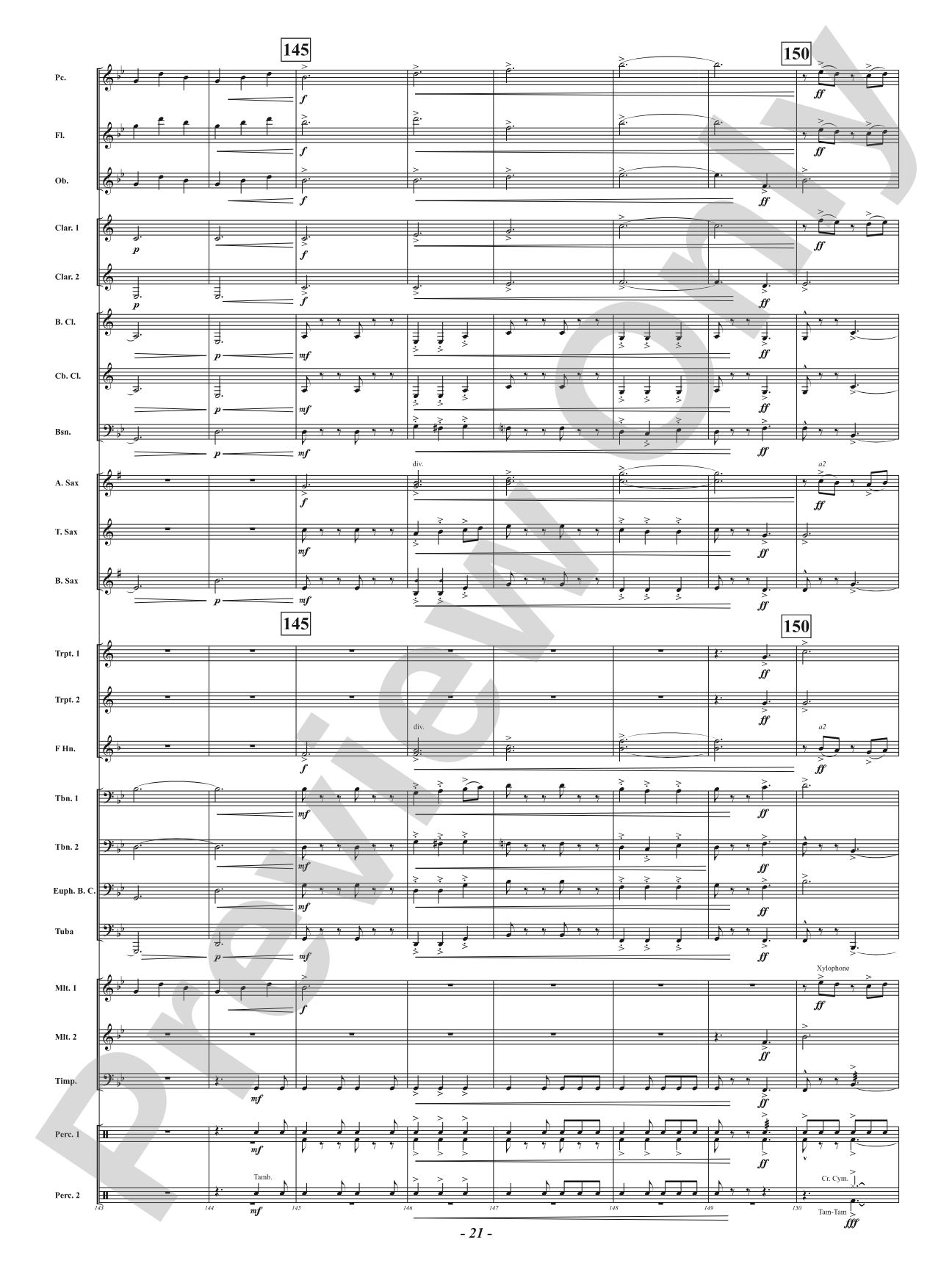 Red, White and Blue: Concert Band Conductor Score & Parts