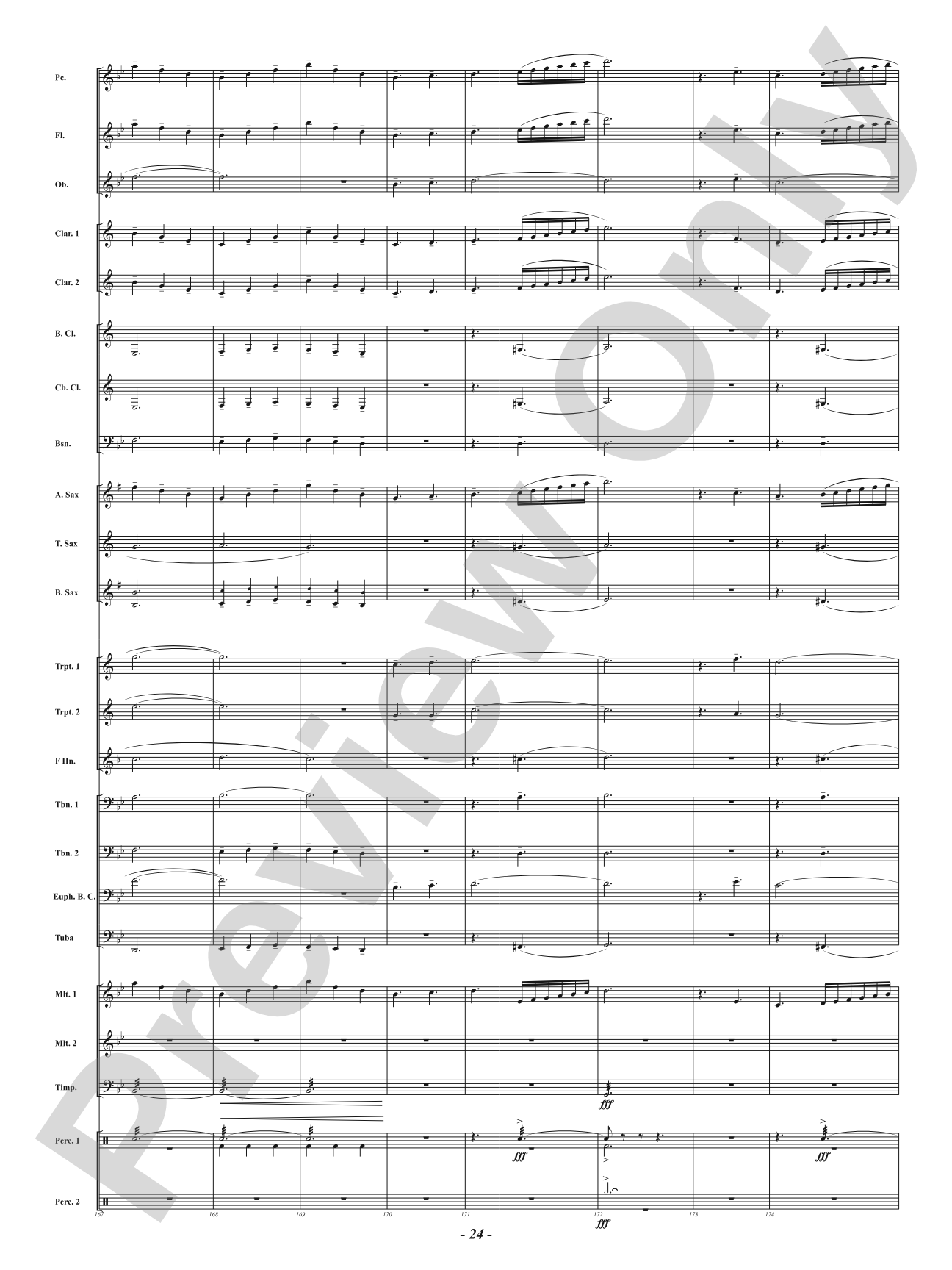 Red, White and Blue: Concert Band Conductor Score & Parts