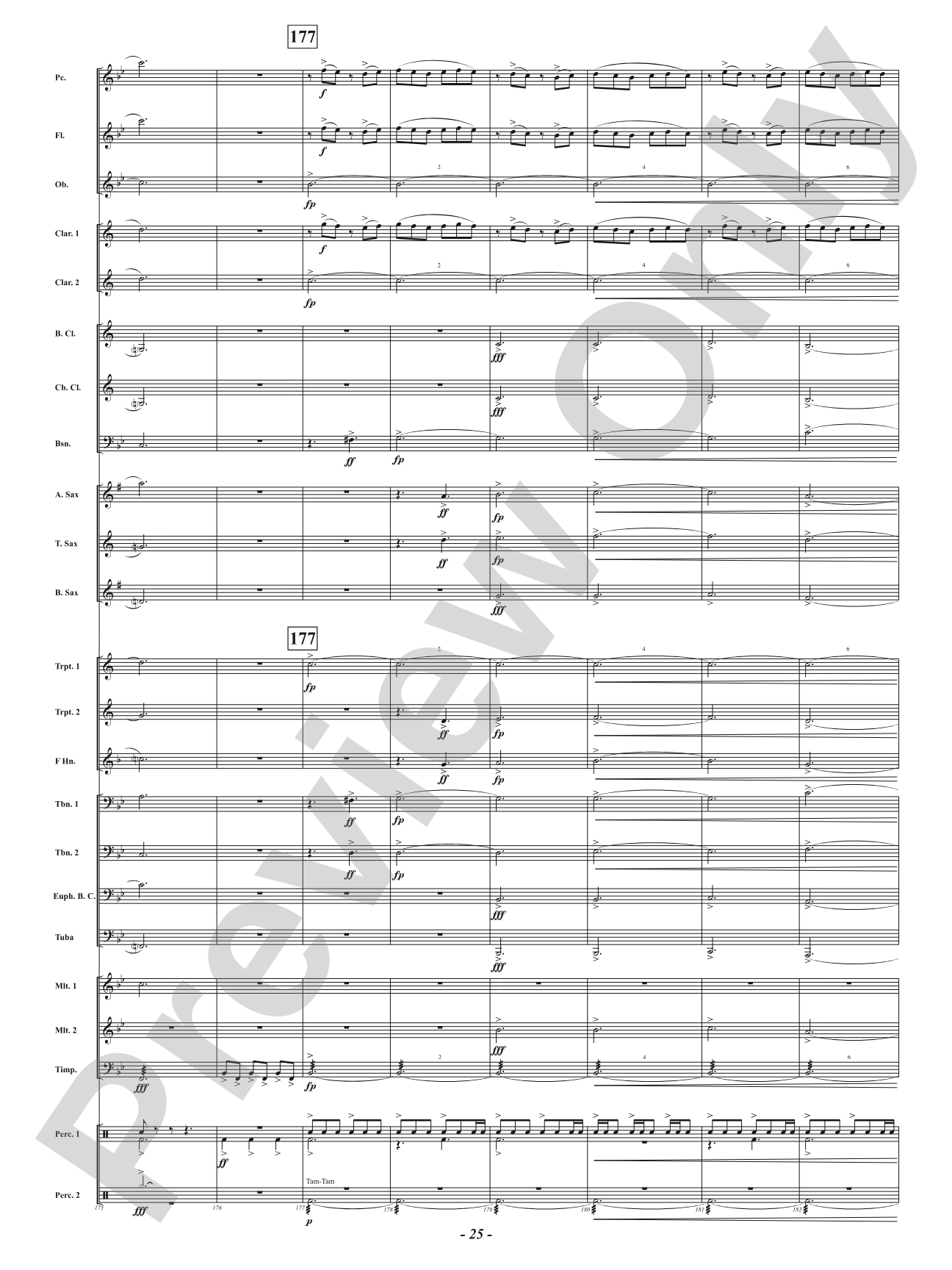 Red, White and Blue: Concert Band Conductor Score & Parts
