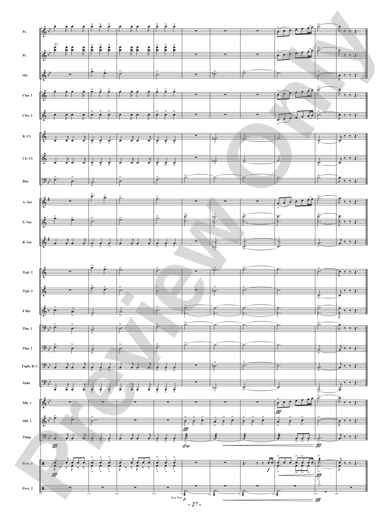 Red, White and Blue: Concert Band Conductor Score & Parts