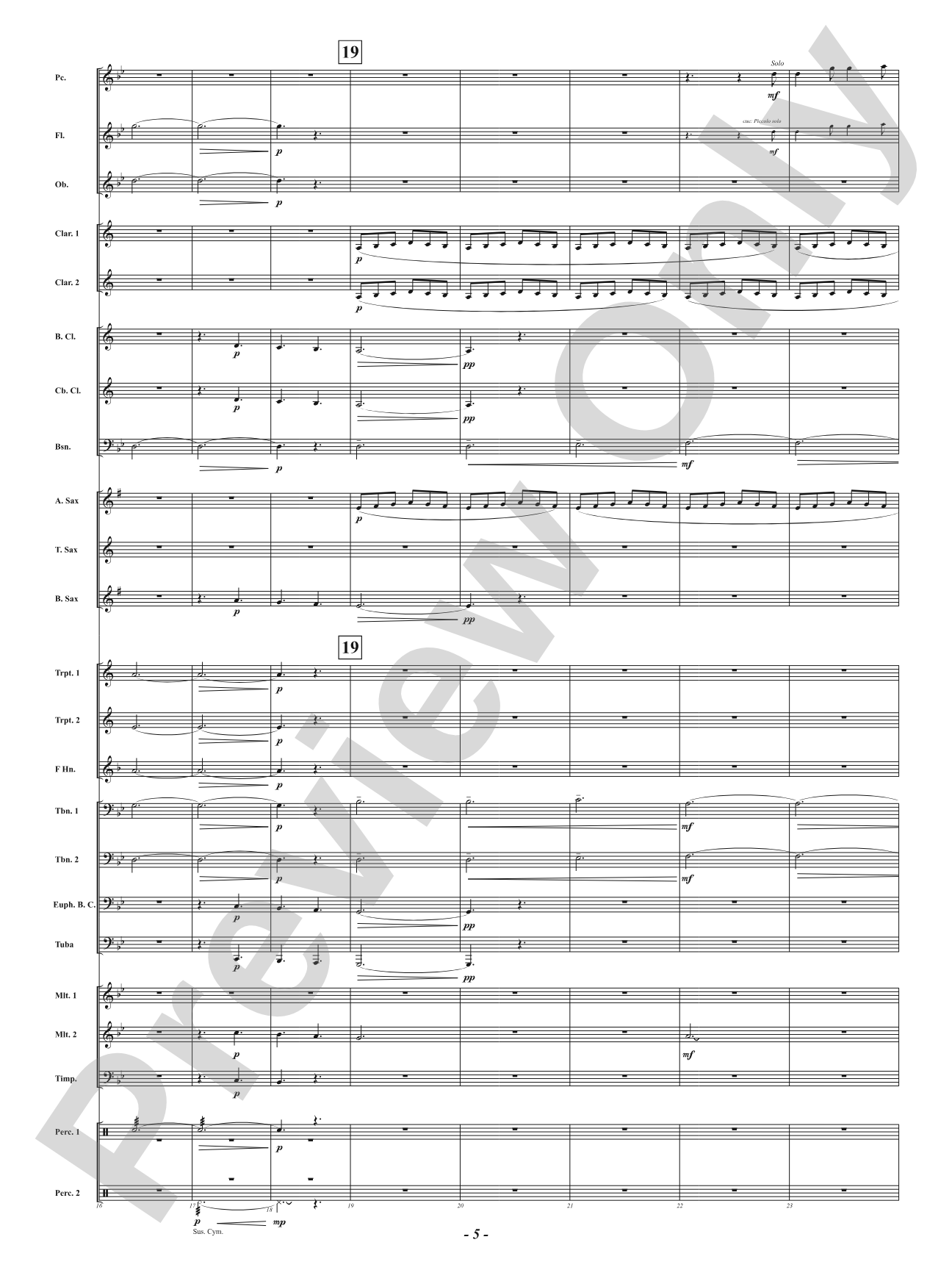 Red, White and Blue: Concert Band Conductor Score & Parts