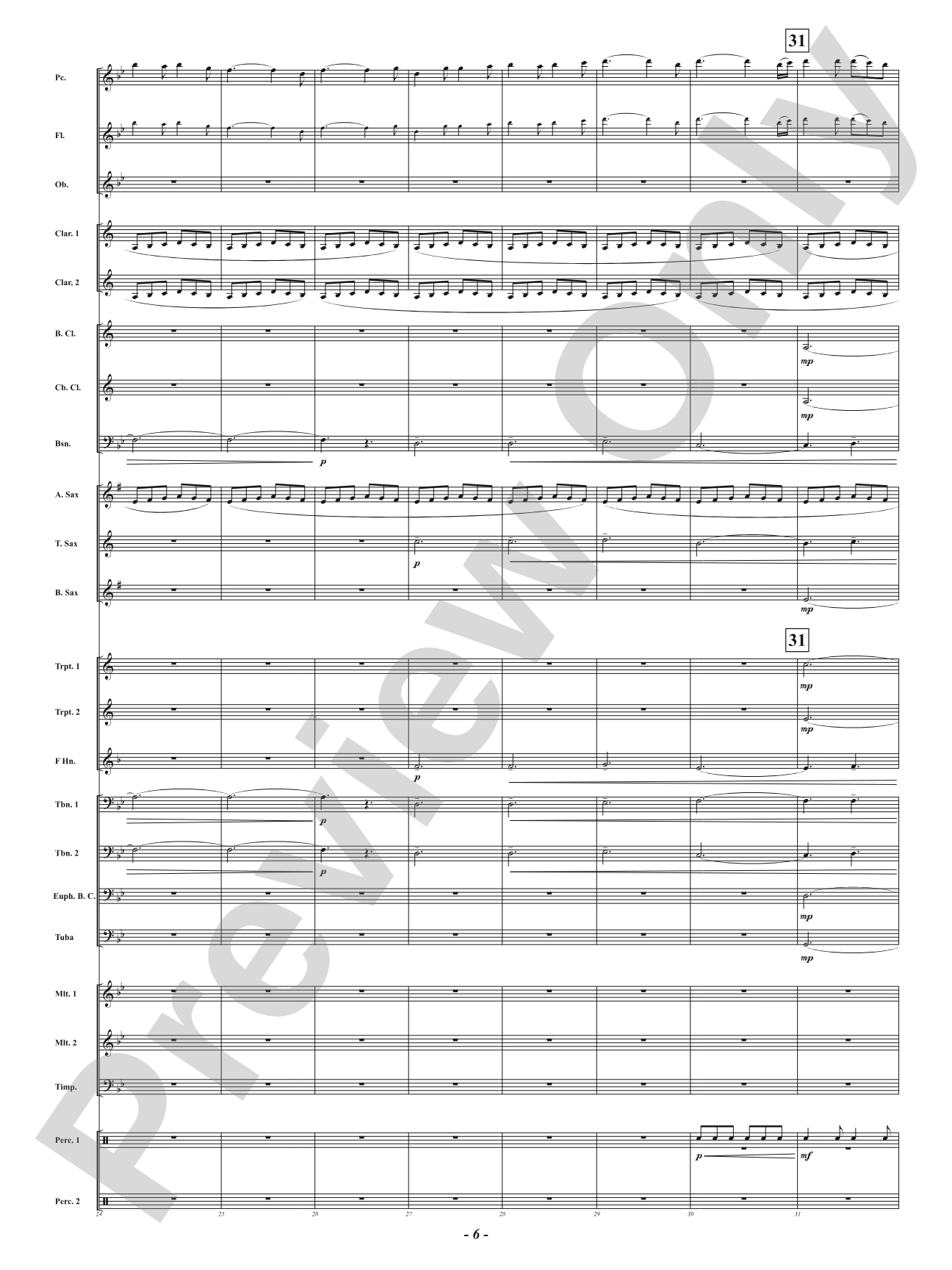 Red, White and Blue: Concert Band Conductor Score & Parts