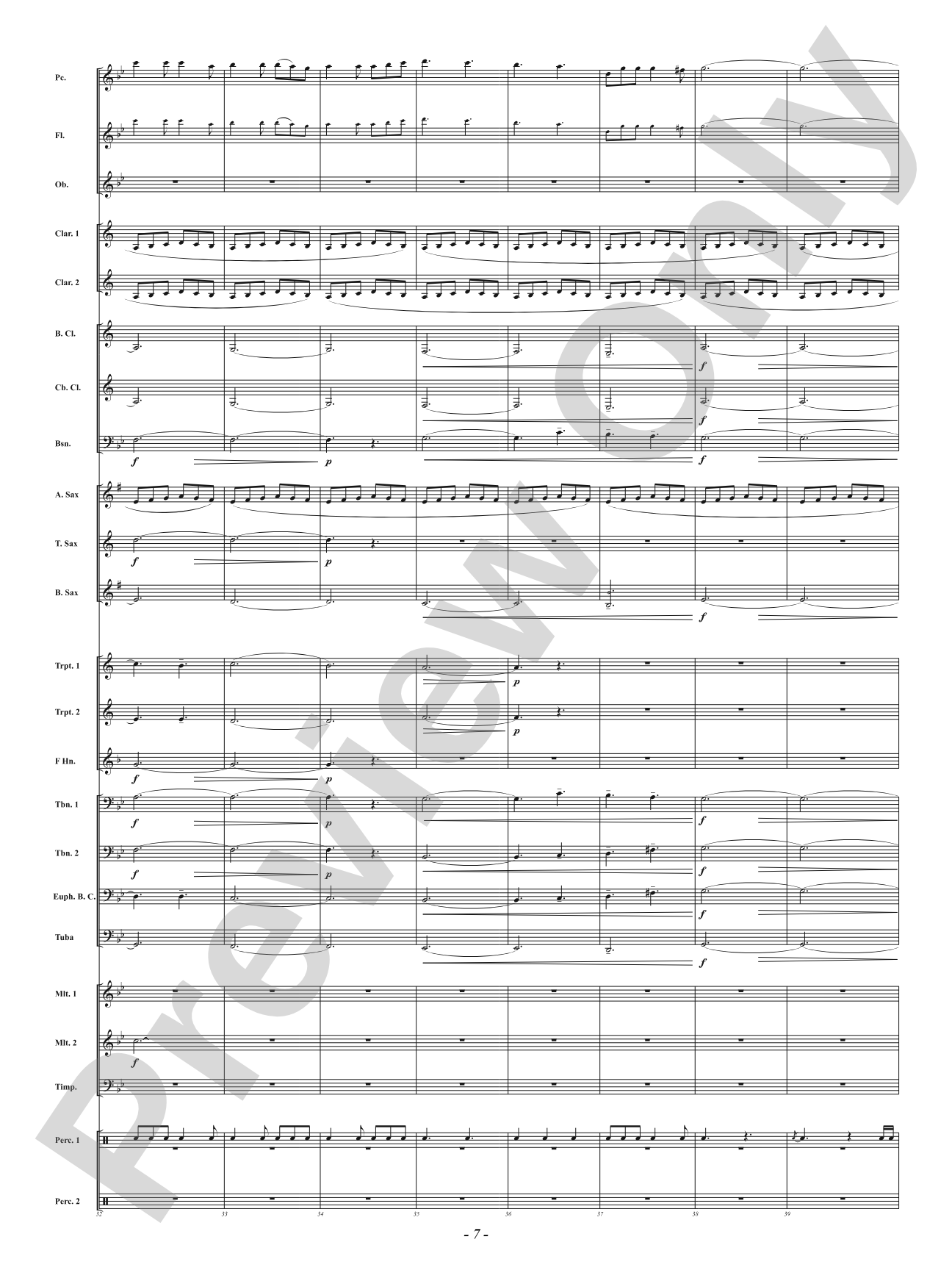 Red, White and Blue: Concert Band Conductor Score & Parts