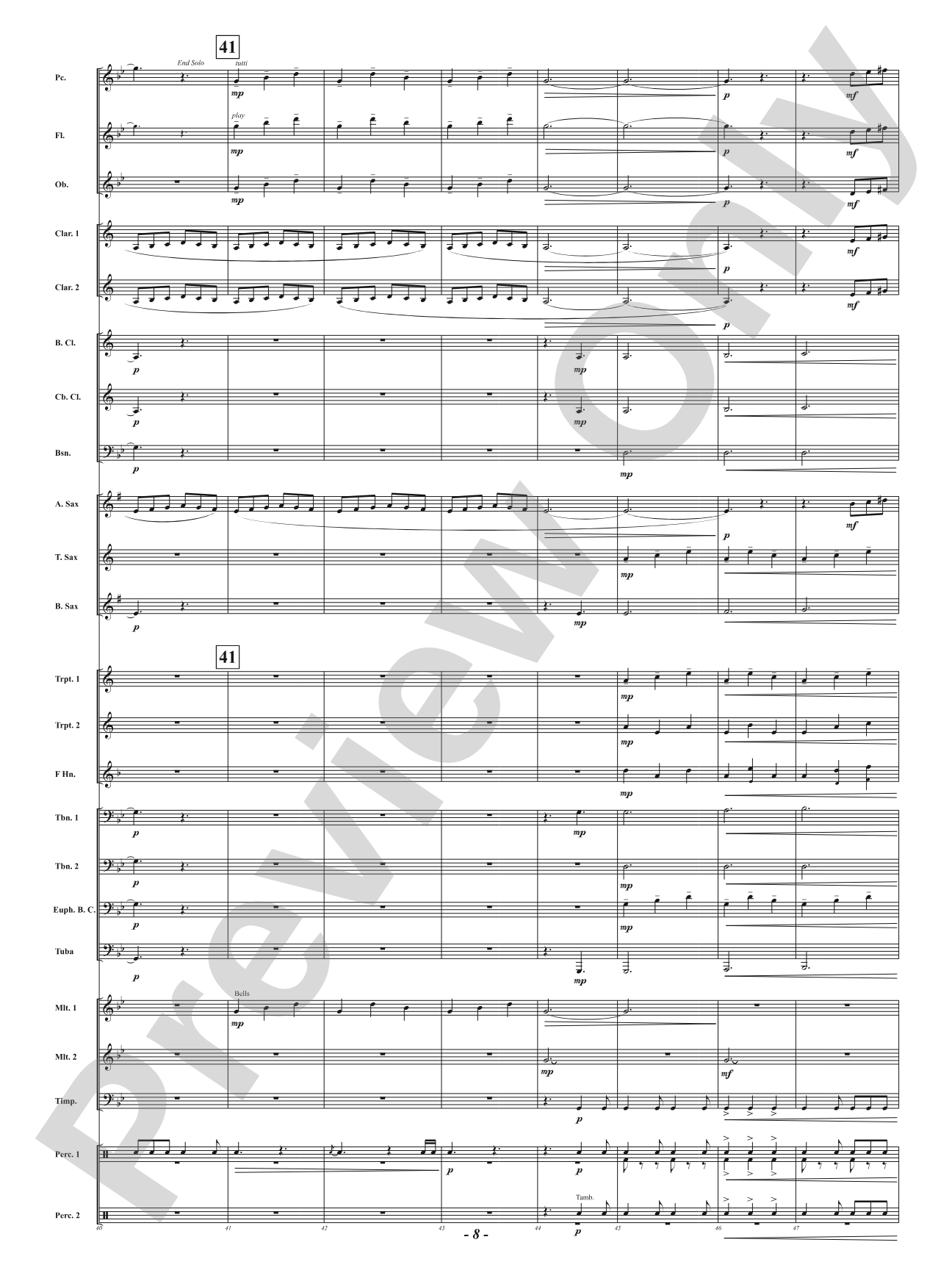 Red, White and Blue: Concert Band Conductor Score & Parts