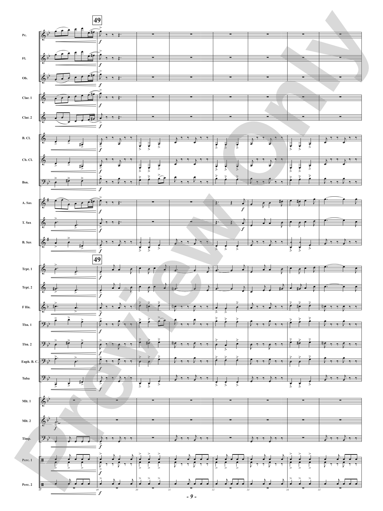 Red, White and Blue: Concert Band Conductor Score & Parts