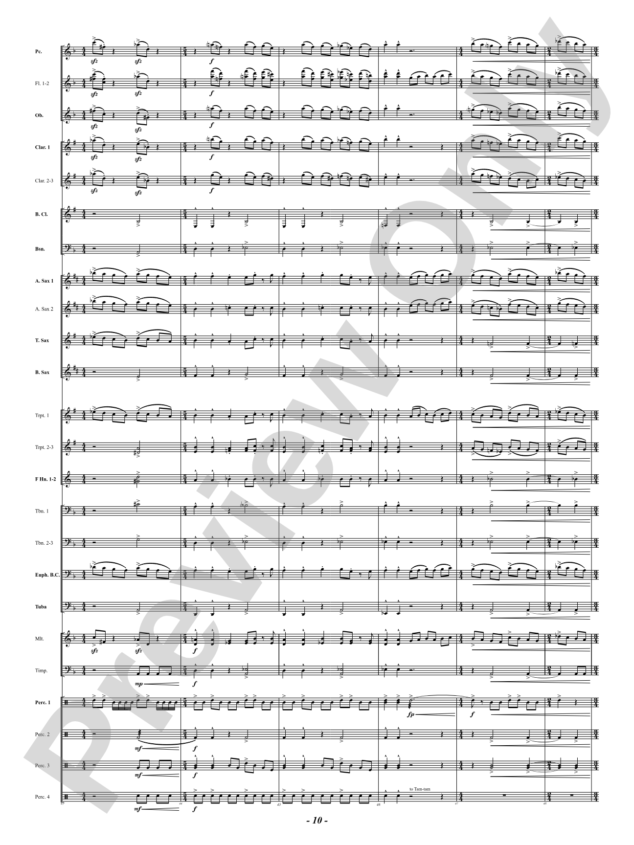 Prophetic Dances: Concert Band Conductor Score & Parts