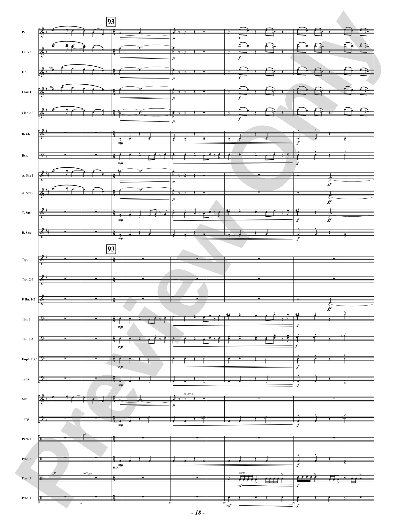 Prophetic Dances: Concert Band Conductor Score & Parts