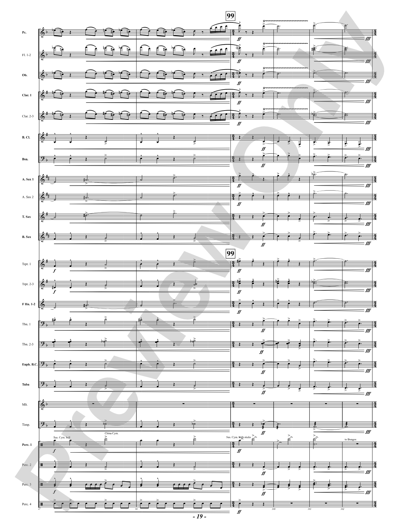 Prophetic Dances: Concert Band Conductor Score & Parts