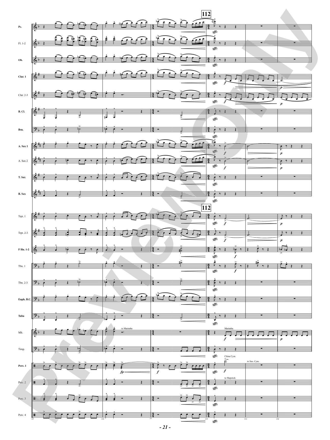Prophetic Dances: Concert Band Conductor Score & Parts