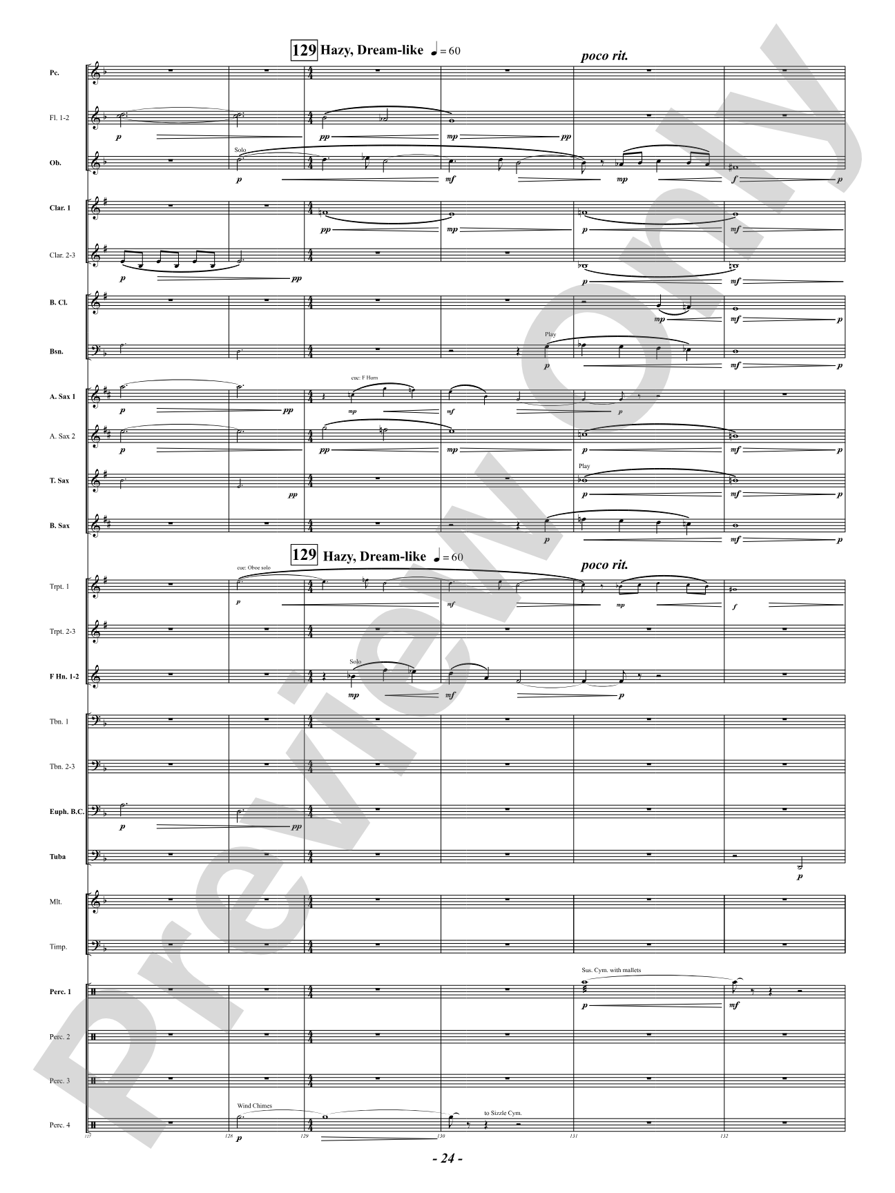Prophetic Dances: Concert Band Conductor Score & Parts