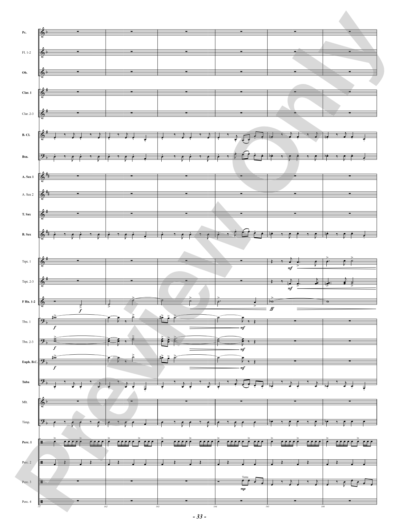 Prophetic Dances: Concert Band Conductor Score & Parts
